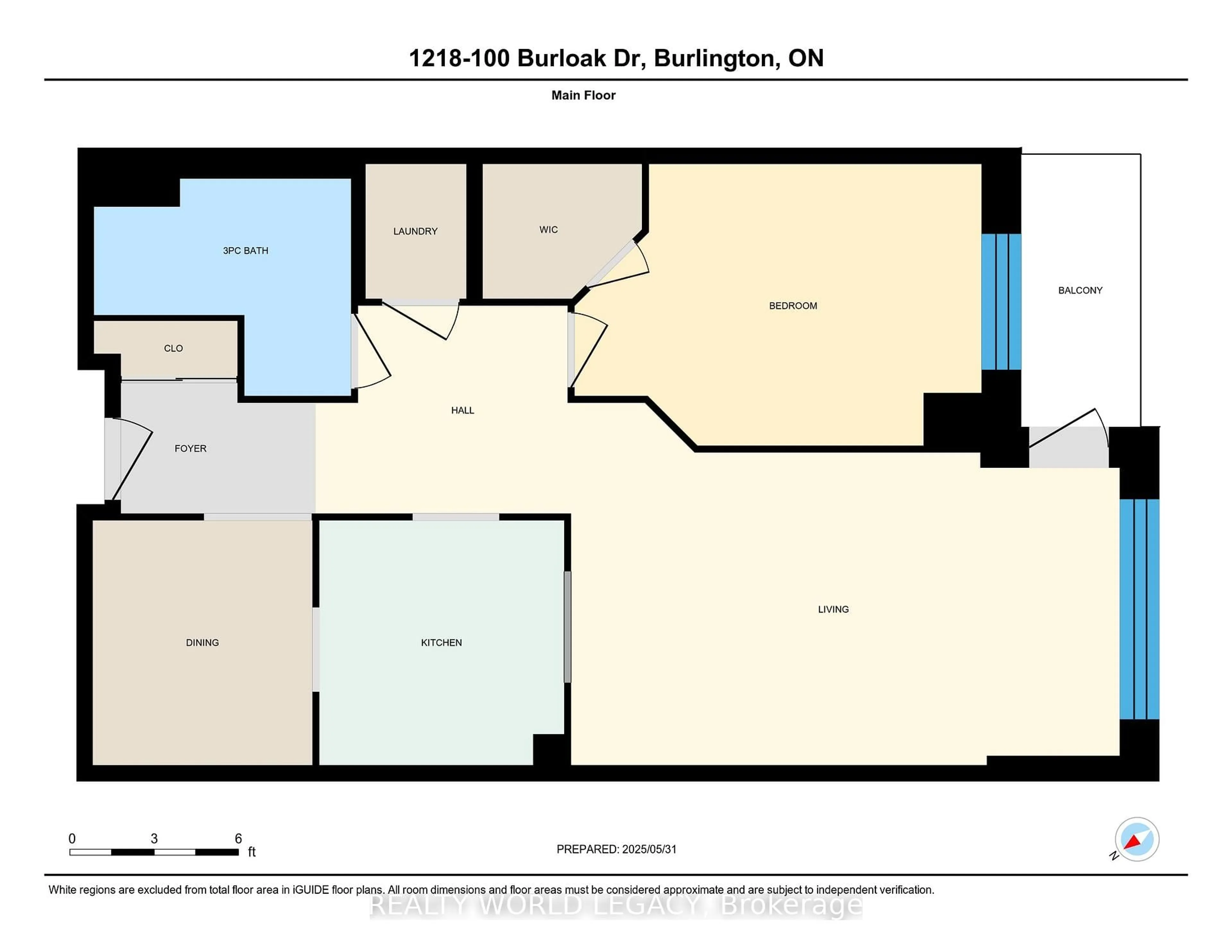 Floor plan for 100 Burloak Dr #1218, Burlington Ontario L7L 6P6