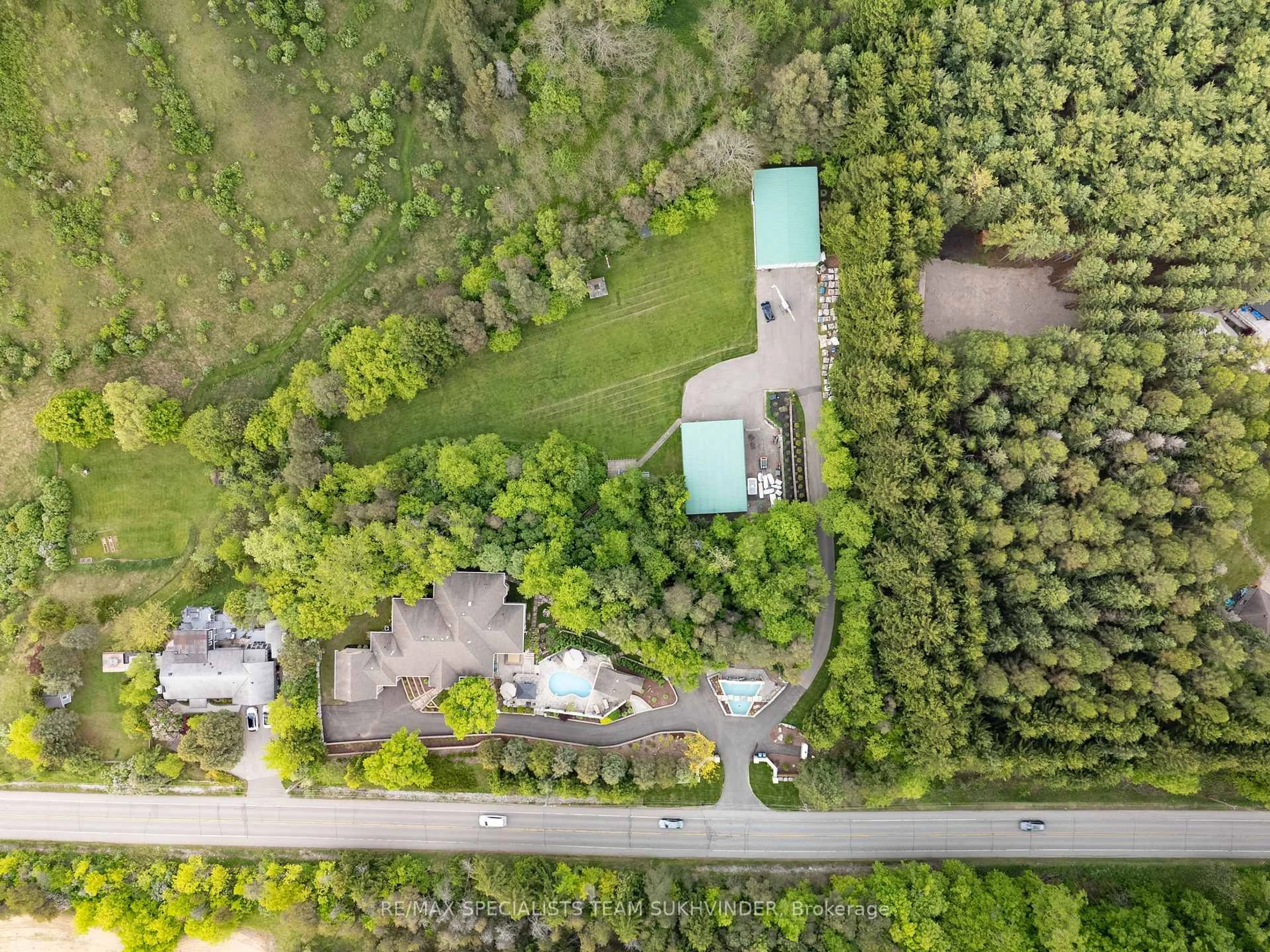 A pic from outside/outdoor area/front of a property/back of a property/a pic from drone, forest/trees view for 16609 Mount Wolfe Rd, Caledon Ontario L7E 3P6