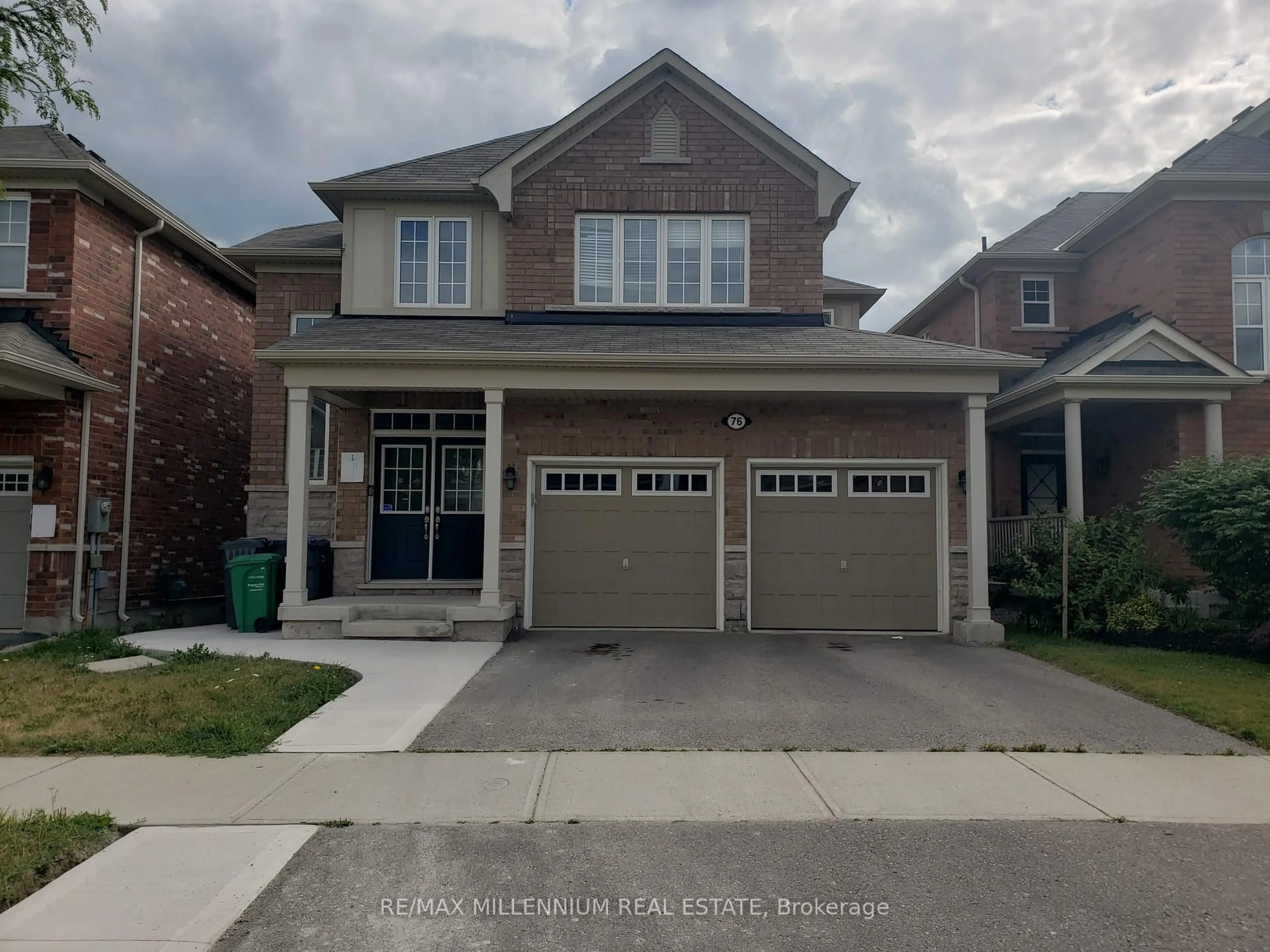 Home with brick exterior material, street for 76 Miracle Tr, Brampton Ontario L7A 0Y7