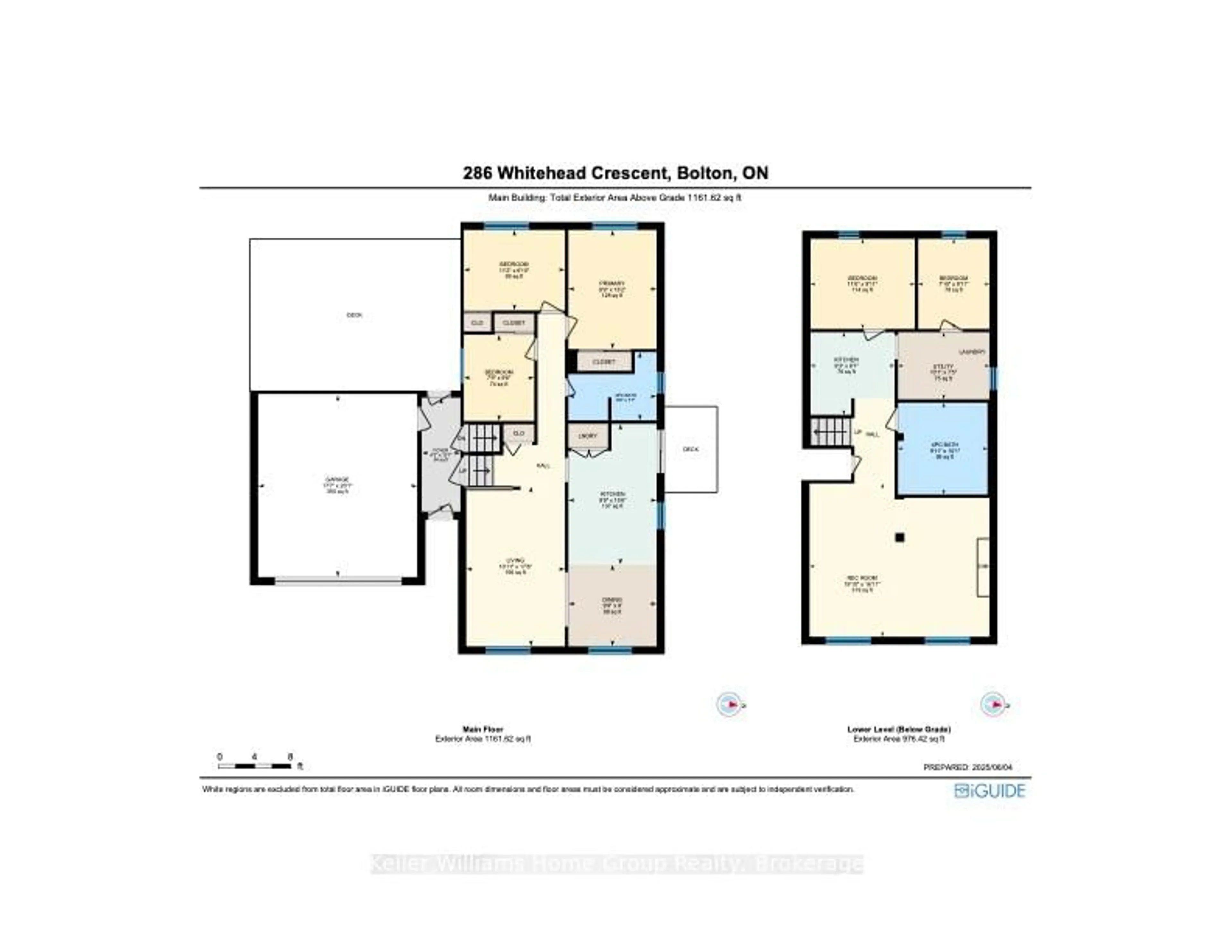 Floor plan for 286 Whitehead Cres, Caledon Ontario L7E 3Y1