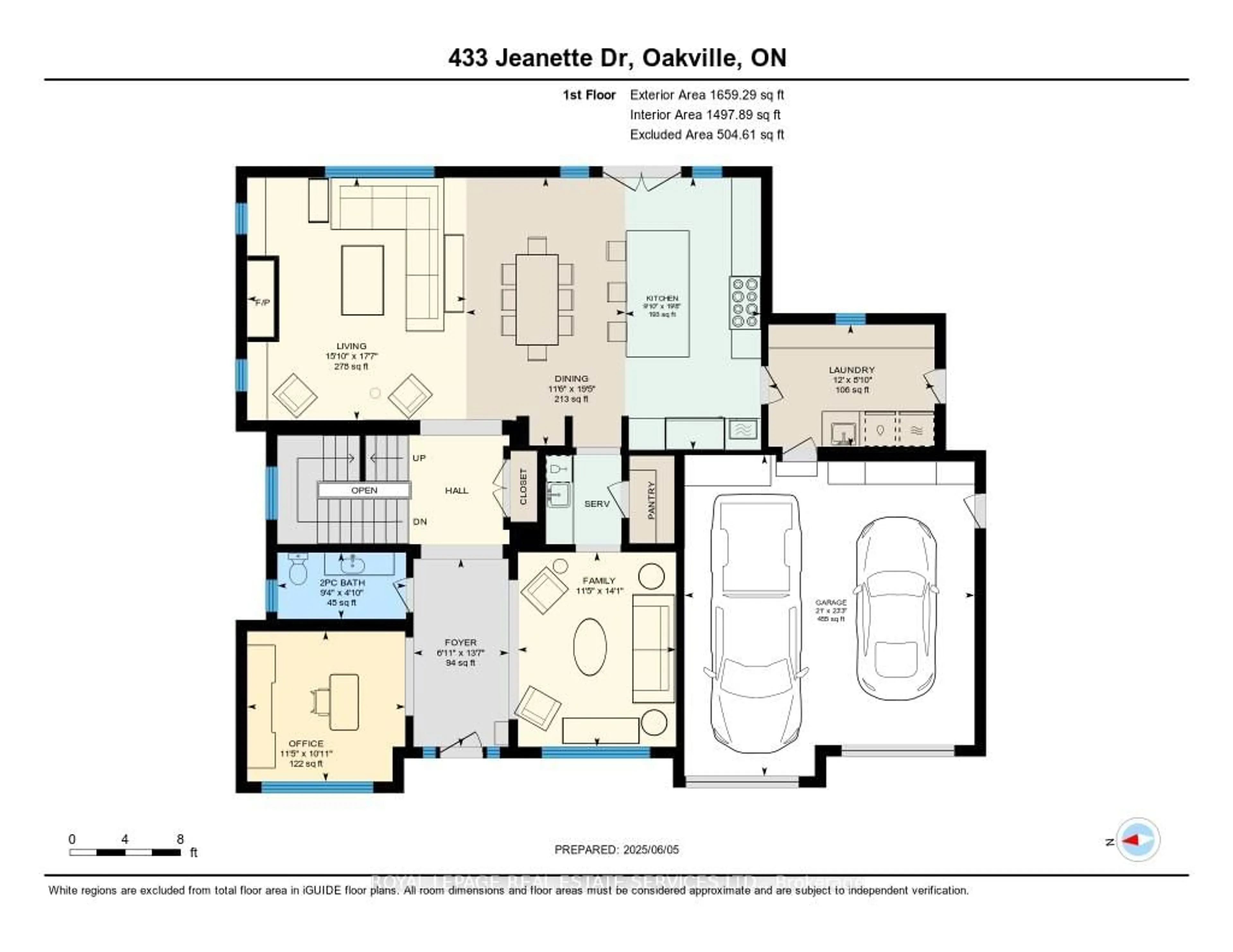 Floor plan for 433 Jeanette Dr, Oakville Ontario L6K 1M6