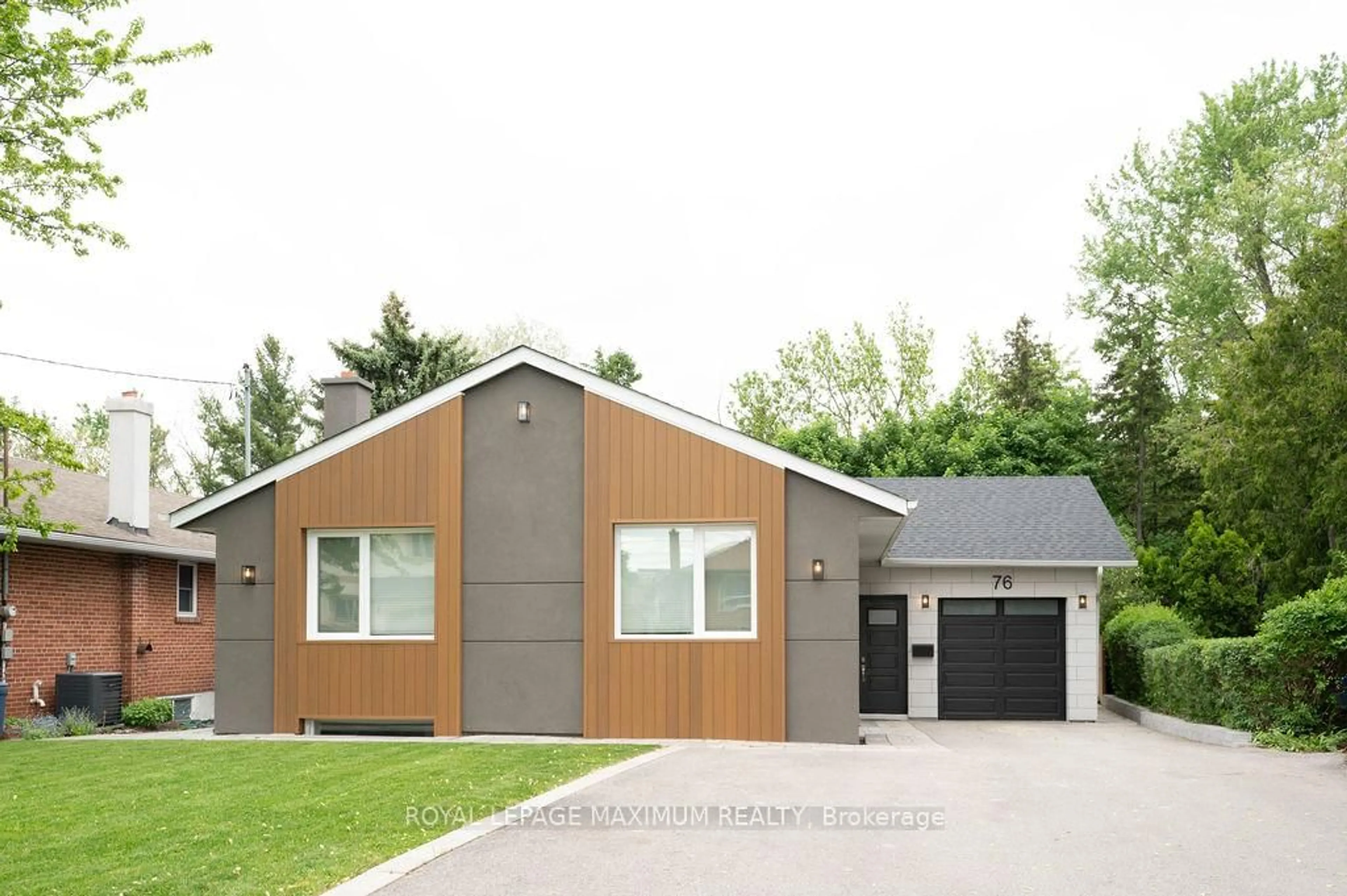 Home with vinyl exterior material, street for 76 Langholm Dr, Toronto Ontario M3M 2R8