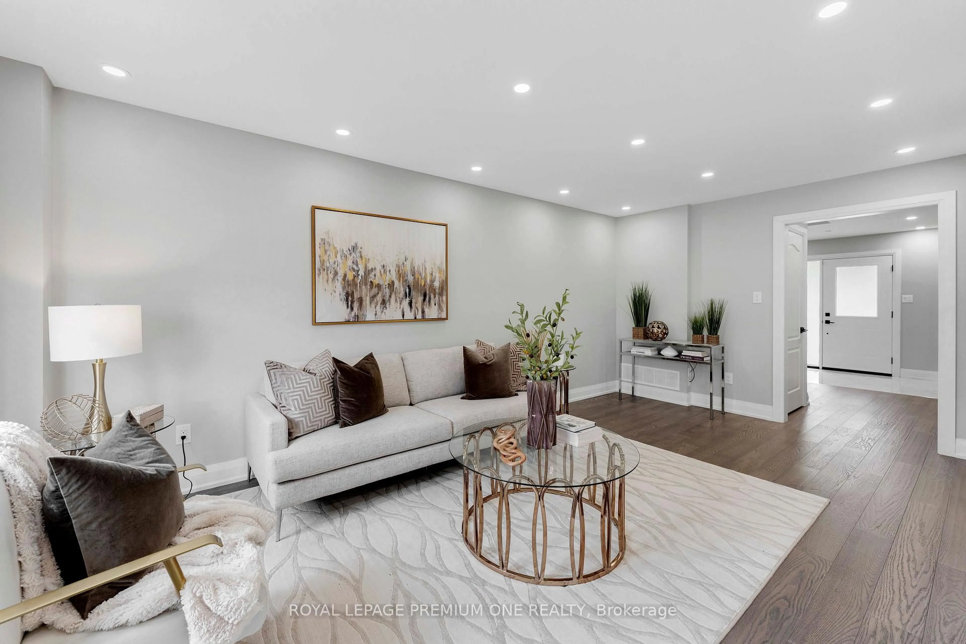 Living room with furniture, unknown for 91 Hanton Cres #ON, Caledon Ontario L7E 1W1