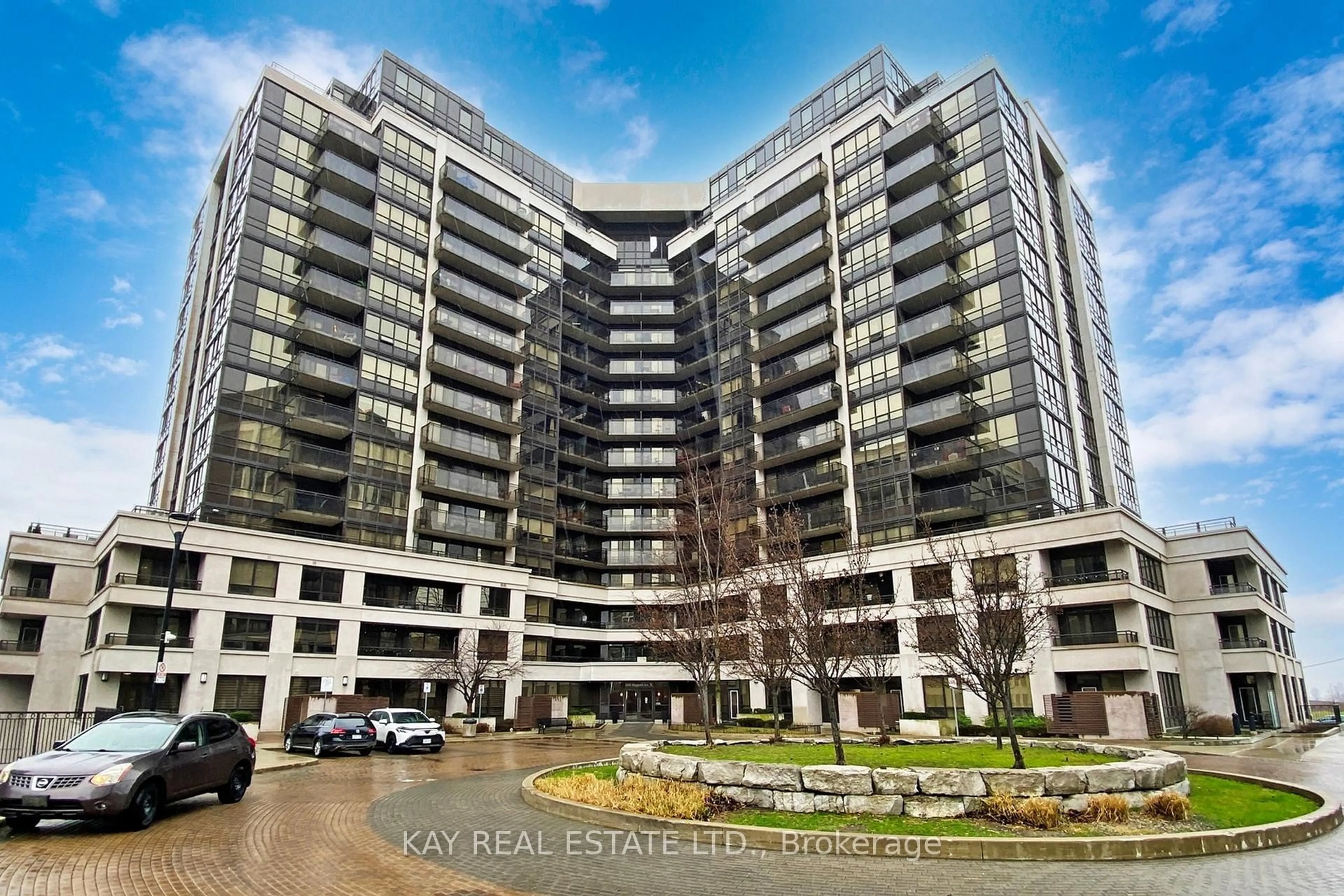 A pic from outside/outdoor area/front of a property/back of a property/a pic from drone, building for 1060 Sheppard Ave #503, Toronto Ontario M3J 0G7