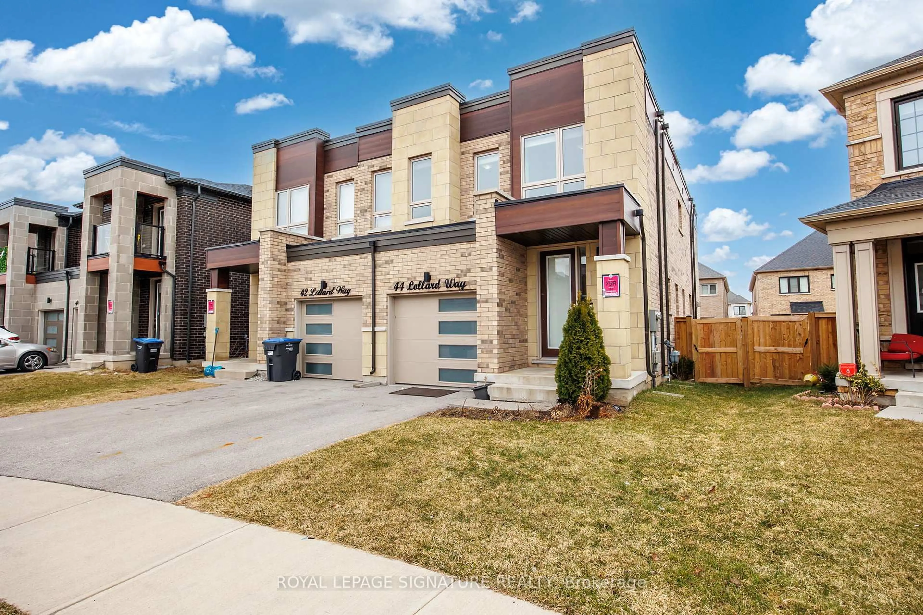 Home with brick exterior material, street for 44 Lollard Way, Brampton Ontario L6Y 0E4