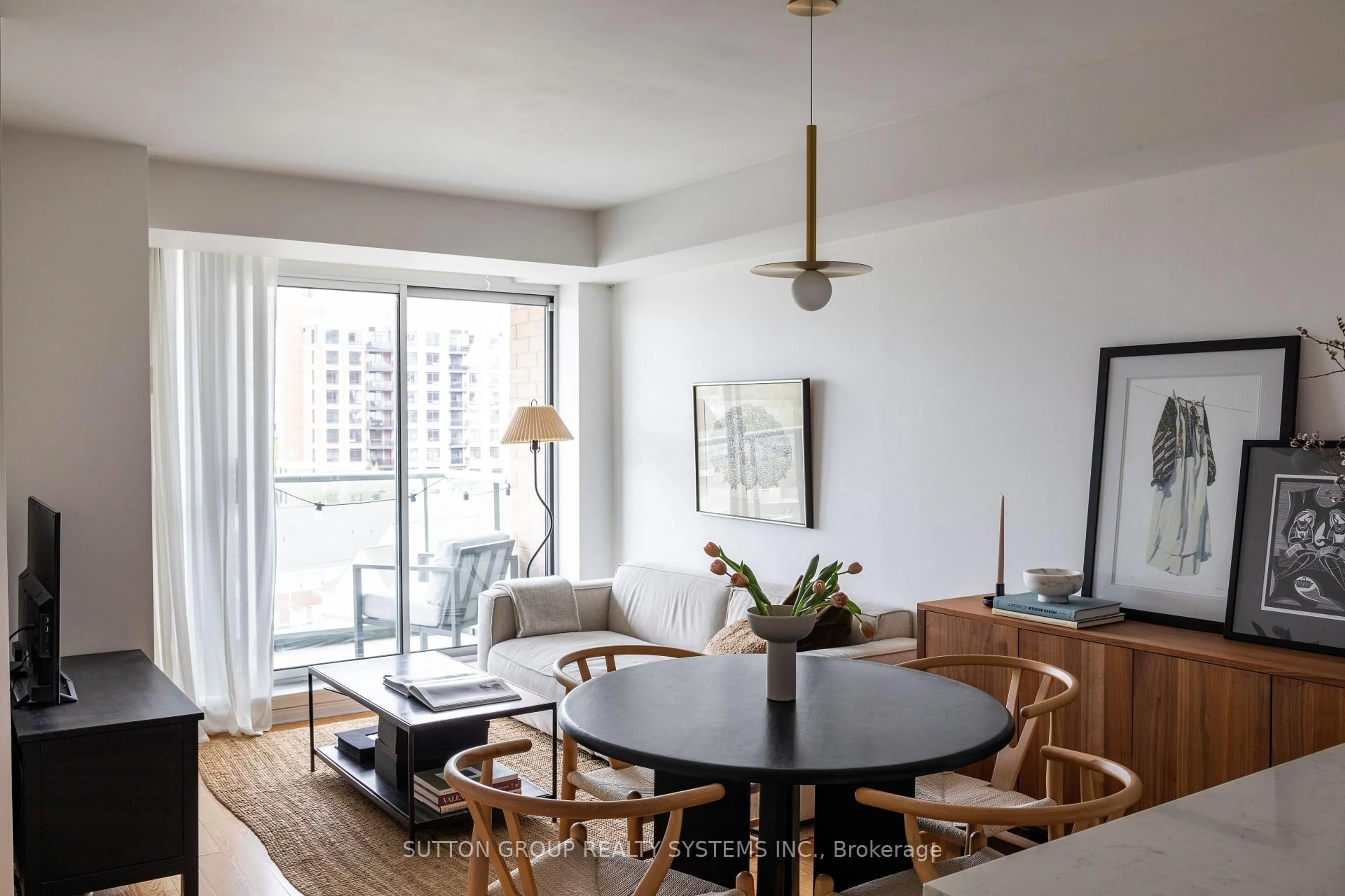 Living room with furniture, unknown for 11 Michael Power Pl #805, Toronto Ontario M9A 5G3