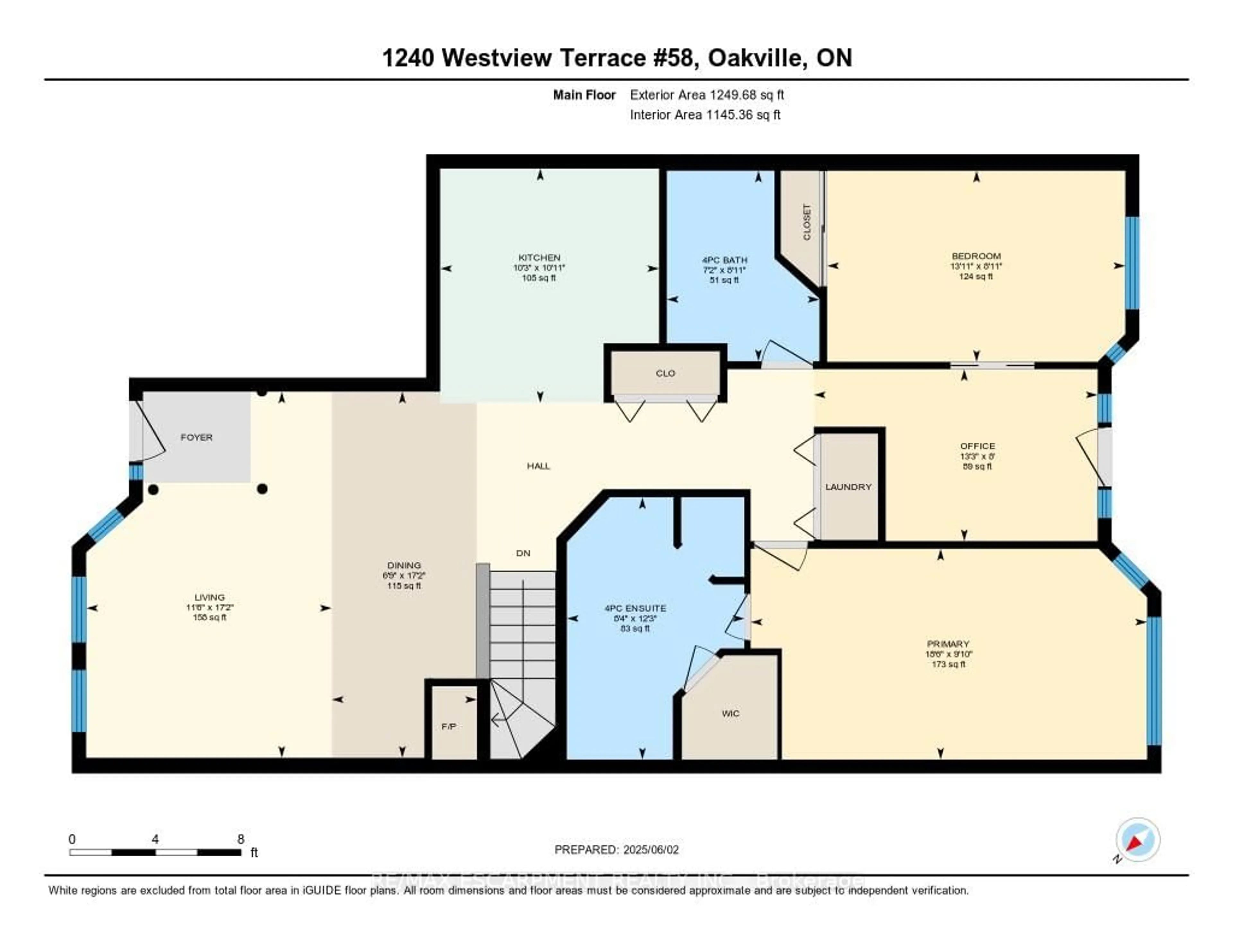 Floor plan for 1240 WESTVIEW Terr #58, Oakville Ontario L6M 3M3