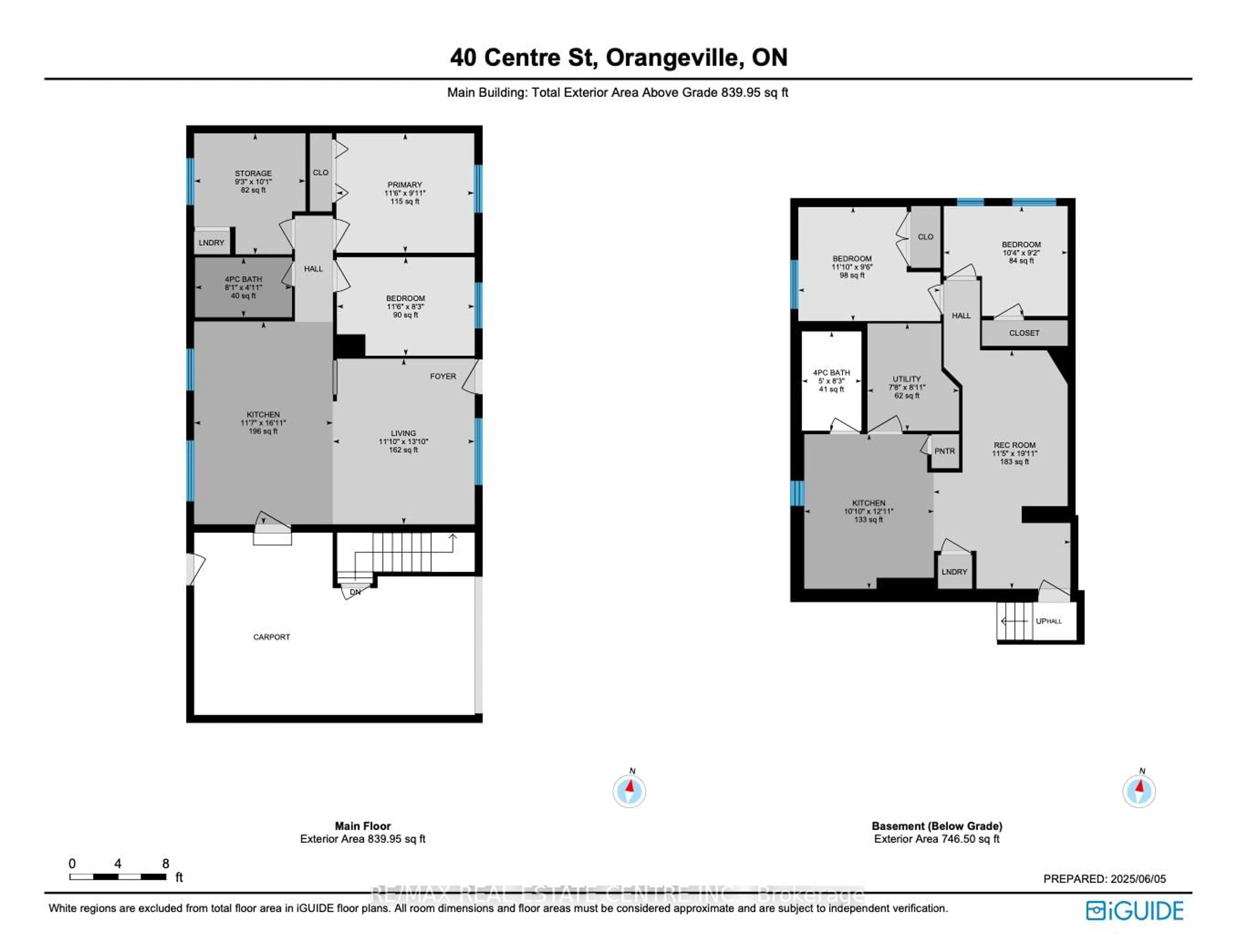 Floor plan for 40 Centre St, Orangeville Ontario L9W 2X2