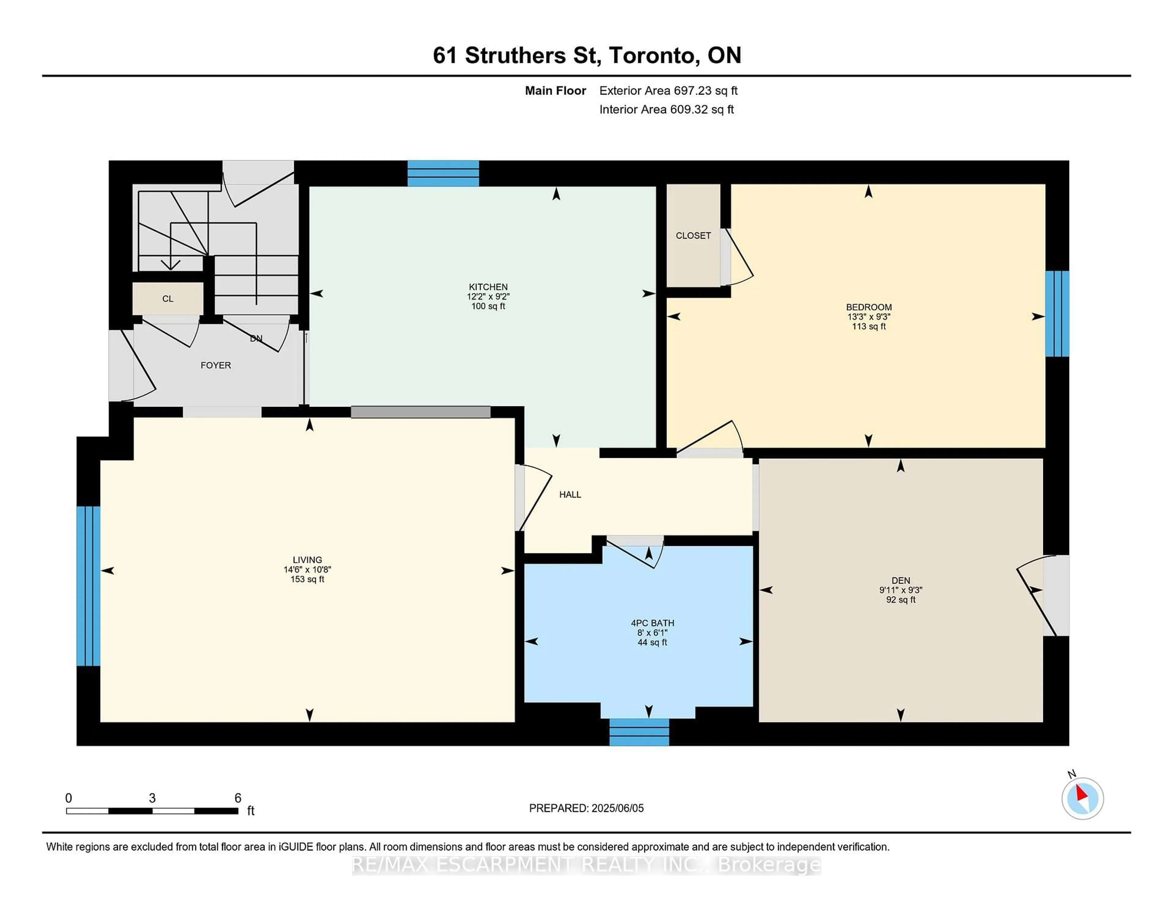 Floor plan for 61 Struthers St, Toronto Ontario M8V 1Y2