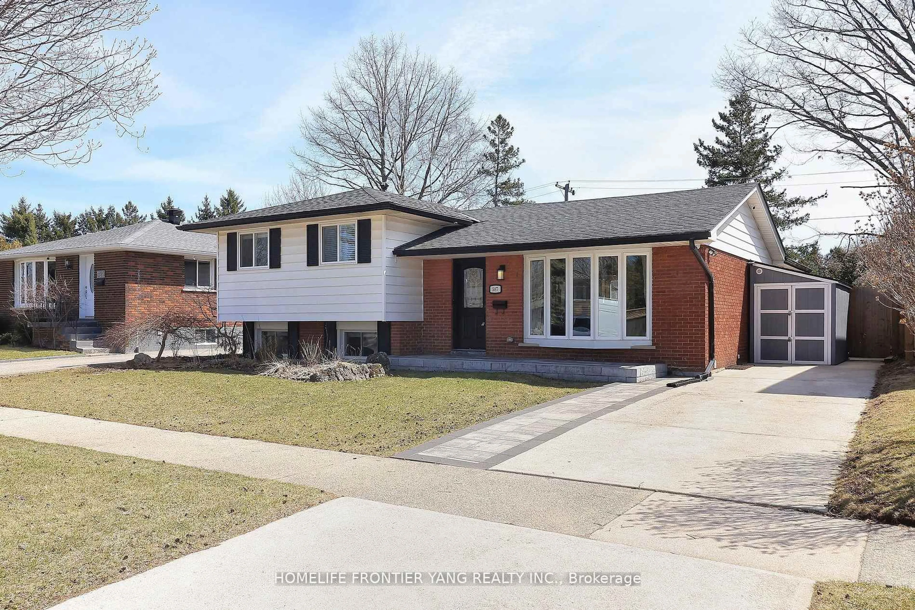 Home with brick exterior material, street for 587 Wilene Dr, Burlington Ontario L7L 2B3