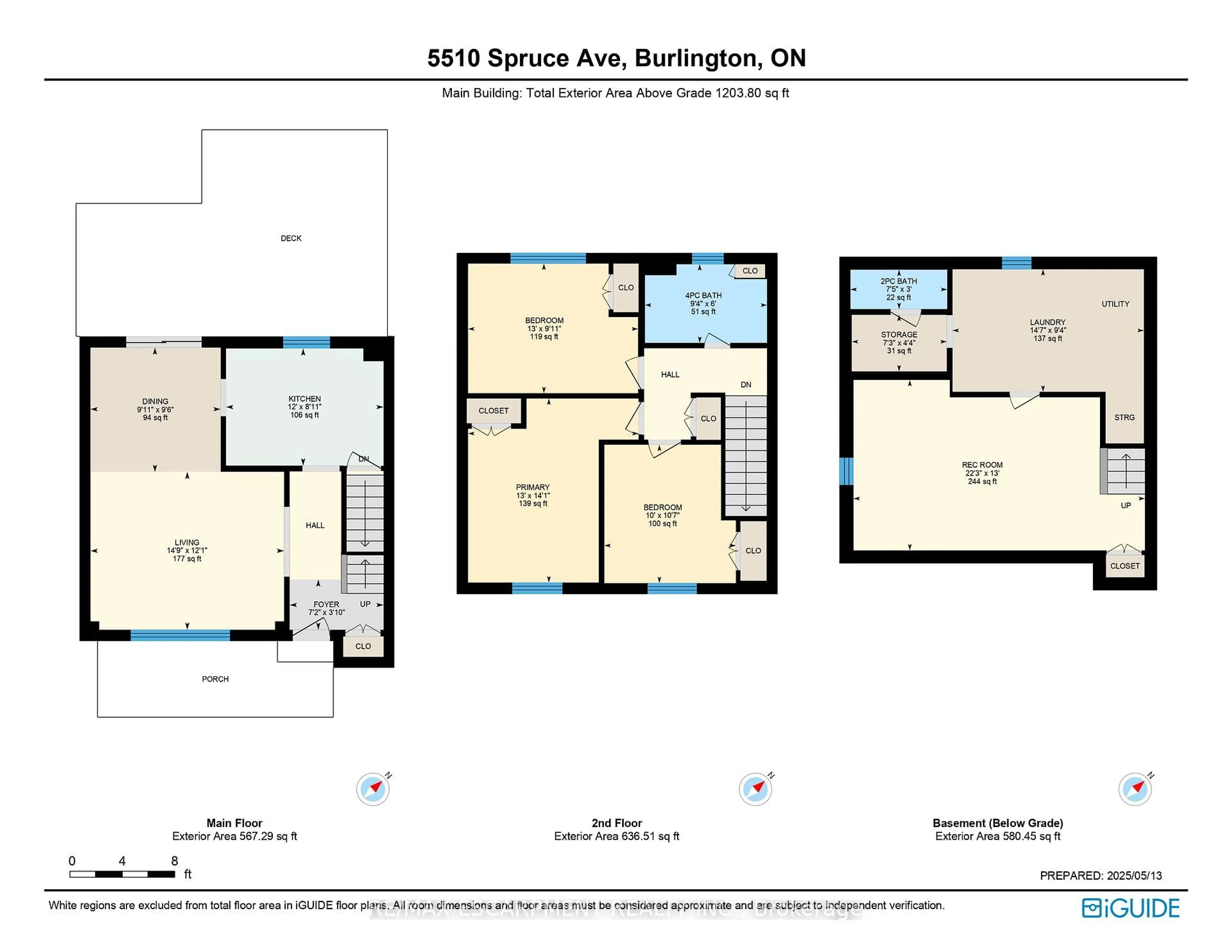 Floor plan for 5510 Spruce Ave, Burlington Ontario L7L 1P2
