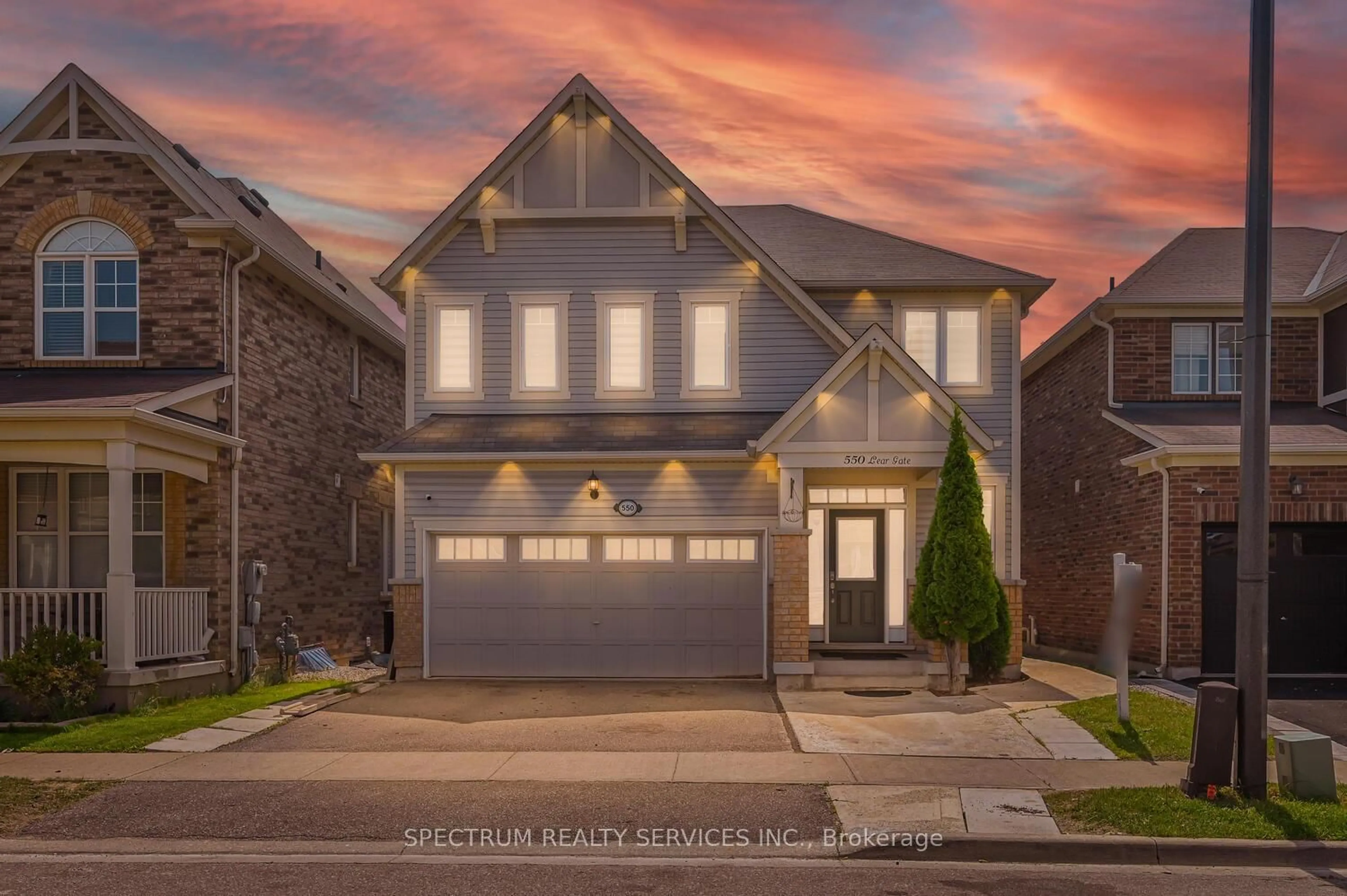 Home with brick exterior material, street for 550 Lear Gate, Milton Ontario L9T 8K1
