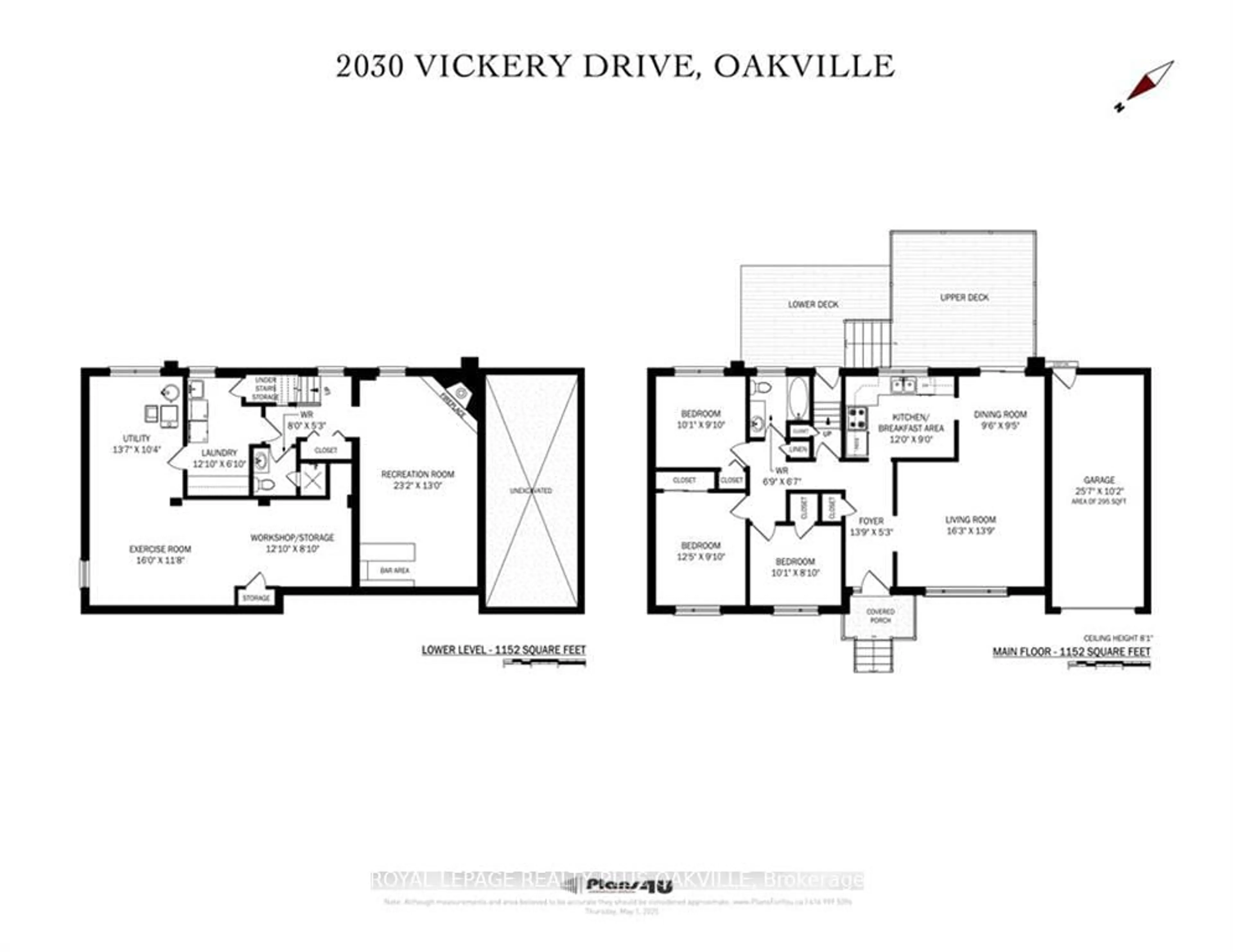 Floor plan for 2030 Vickery Dr, Oakville Ontario L6L 2J1