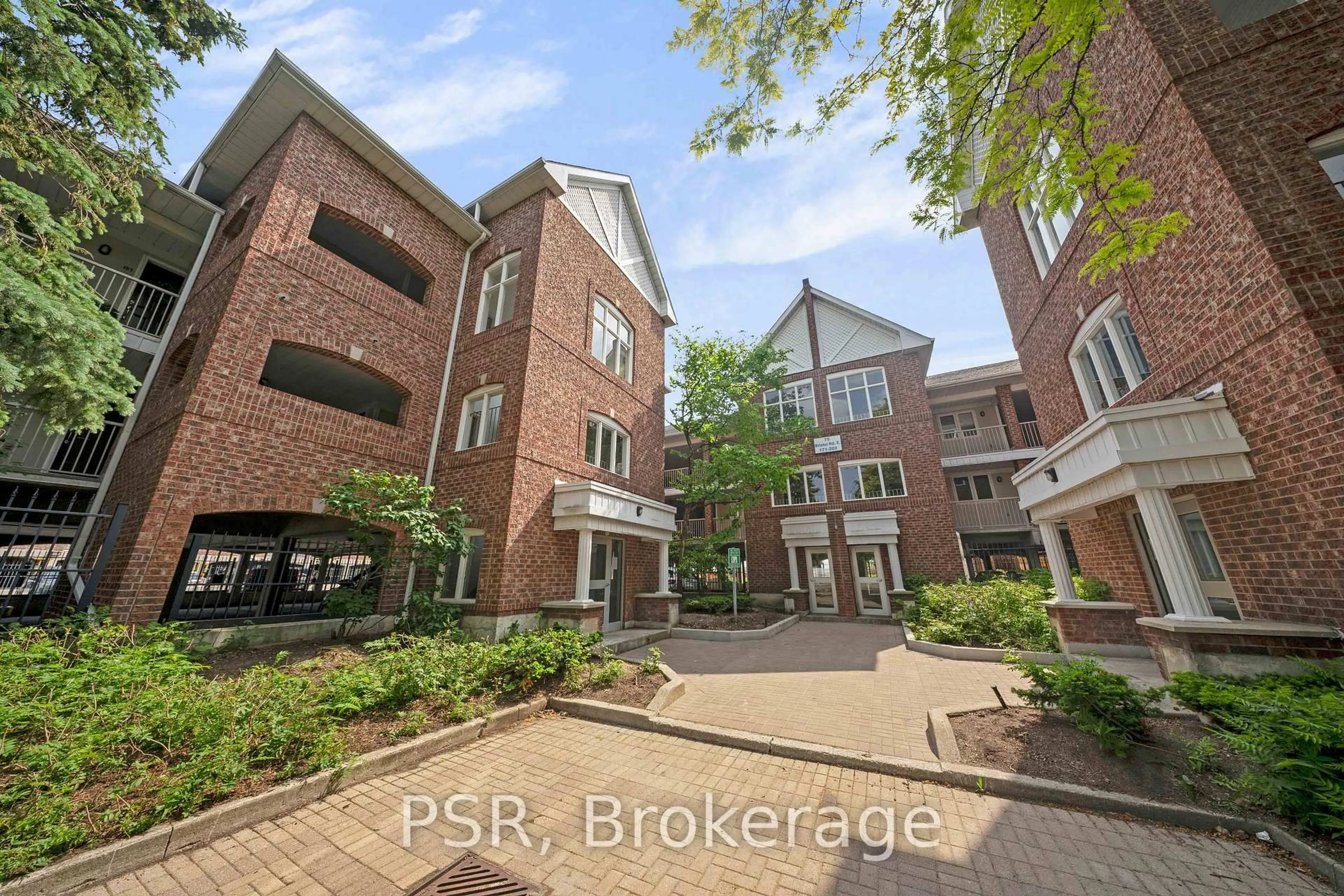 A pic from outside/outdoor area/front of a property/back of a property/a pic from drone, street for 75 Bristol Rd #189, Mississauga Ontario L4Z 3P2