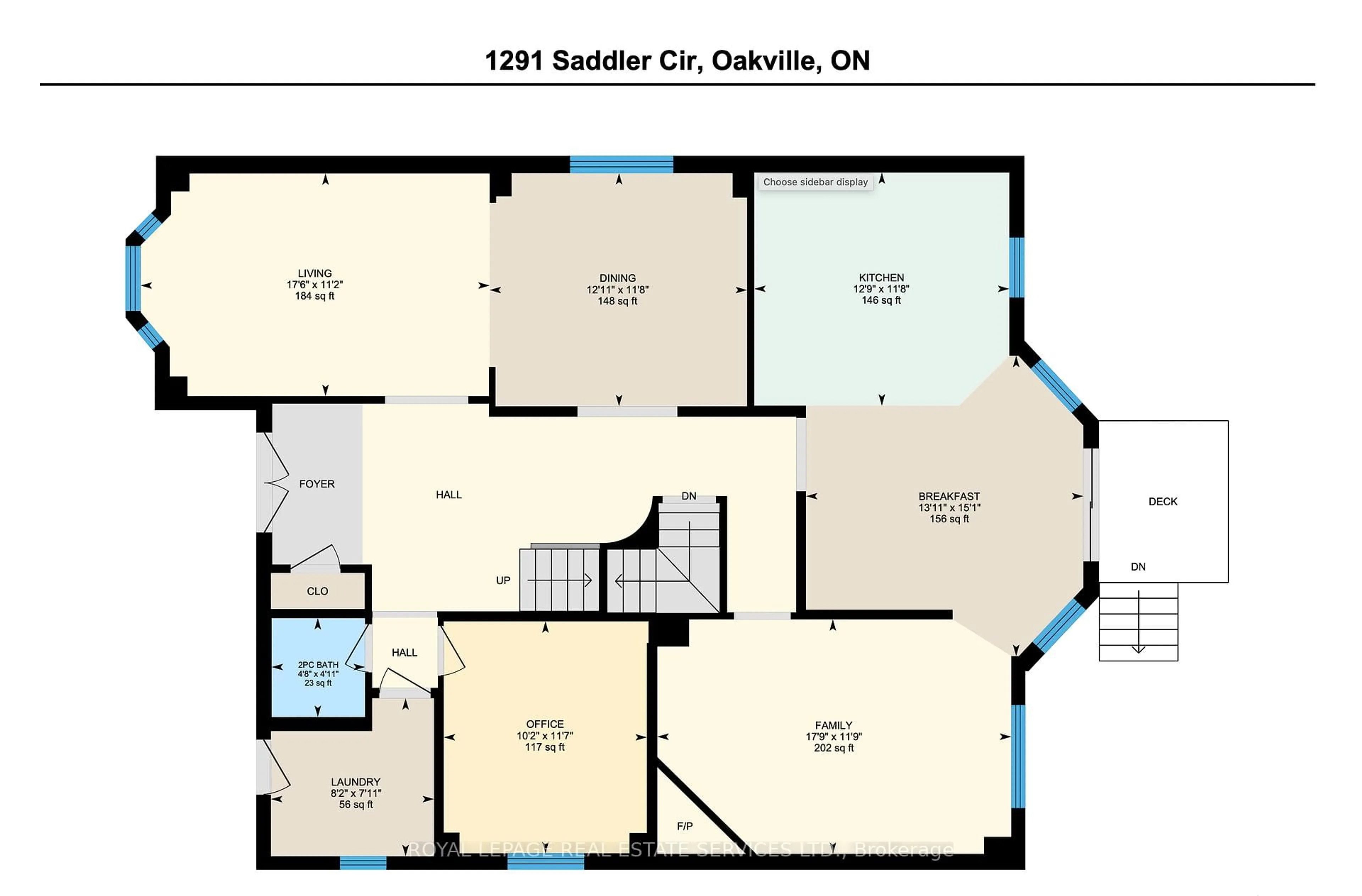 Floor plan for 1291 Saddler Circ, Oakville Ontario L6M 2X7