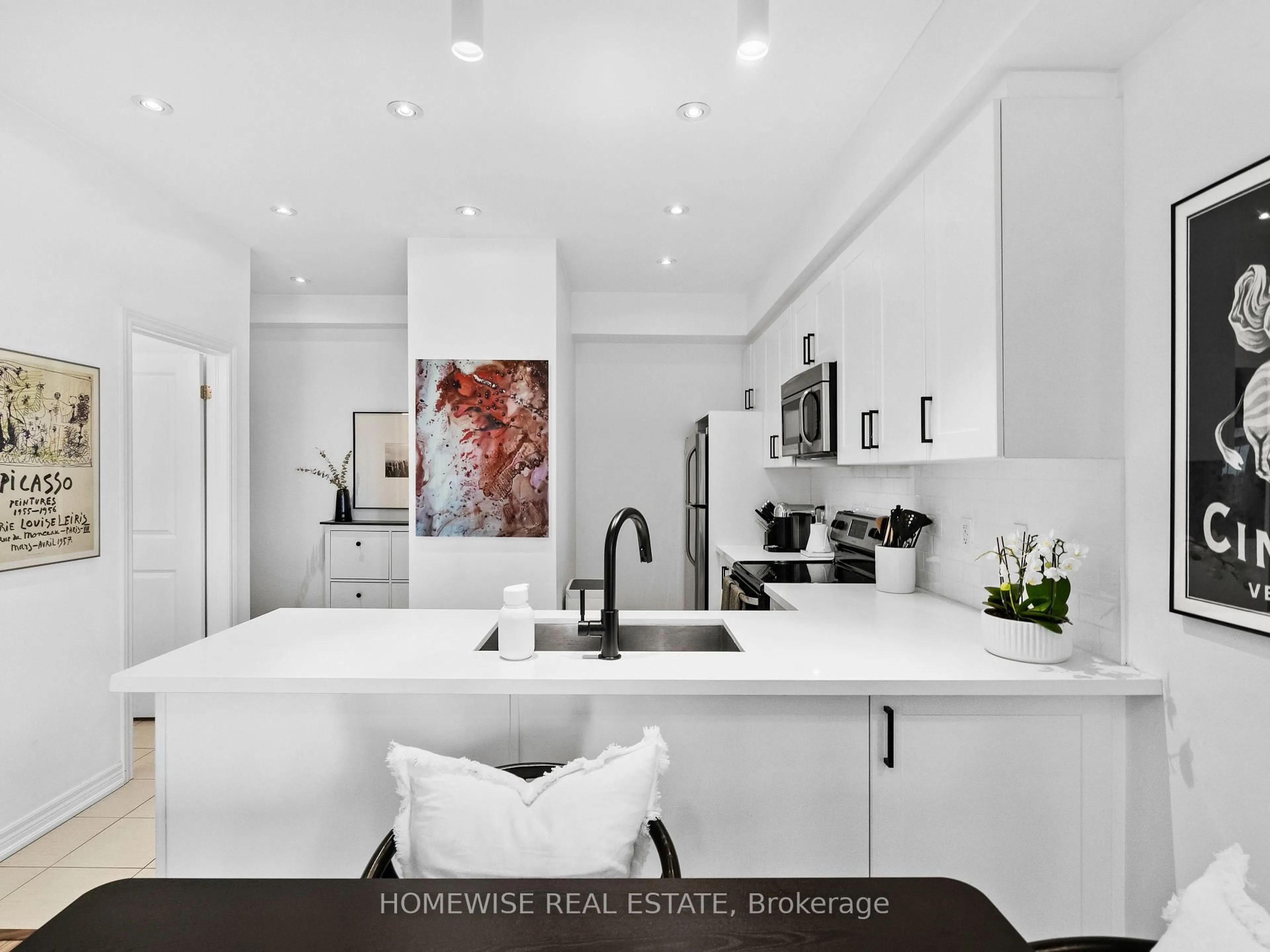 Contemporary kitchen, ceramic/tile floor for 2338 Taunton Rd #304, Oakville Ontario L6H 0L3