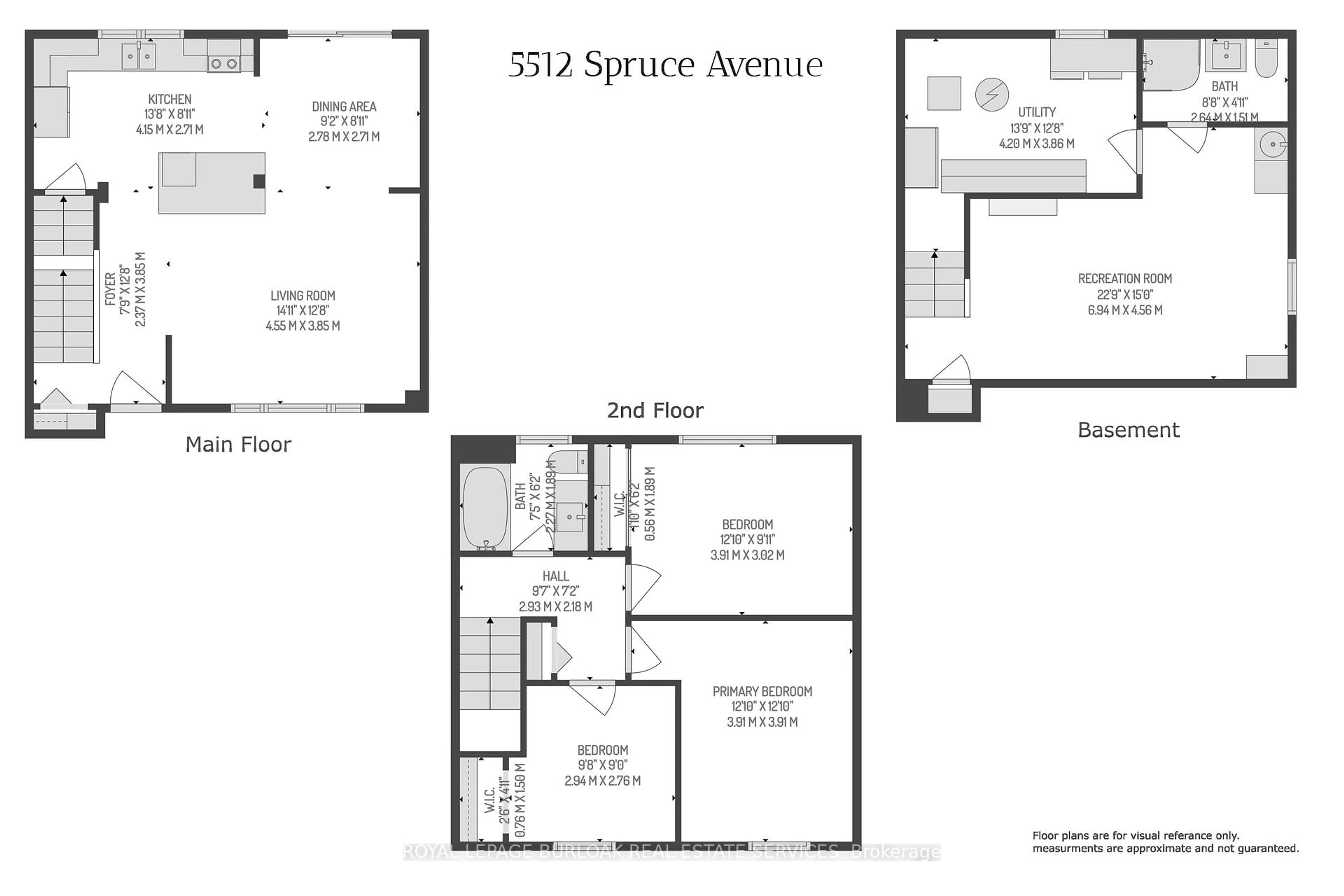 Floor plan for 5512 Spruce Ave, Burlington Ontario L7L 1P2