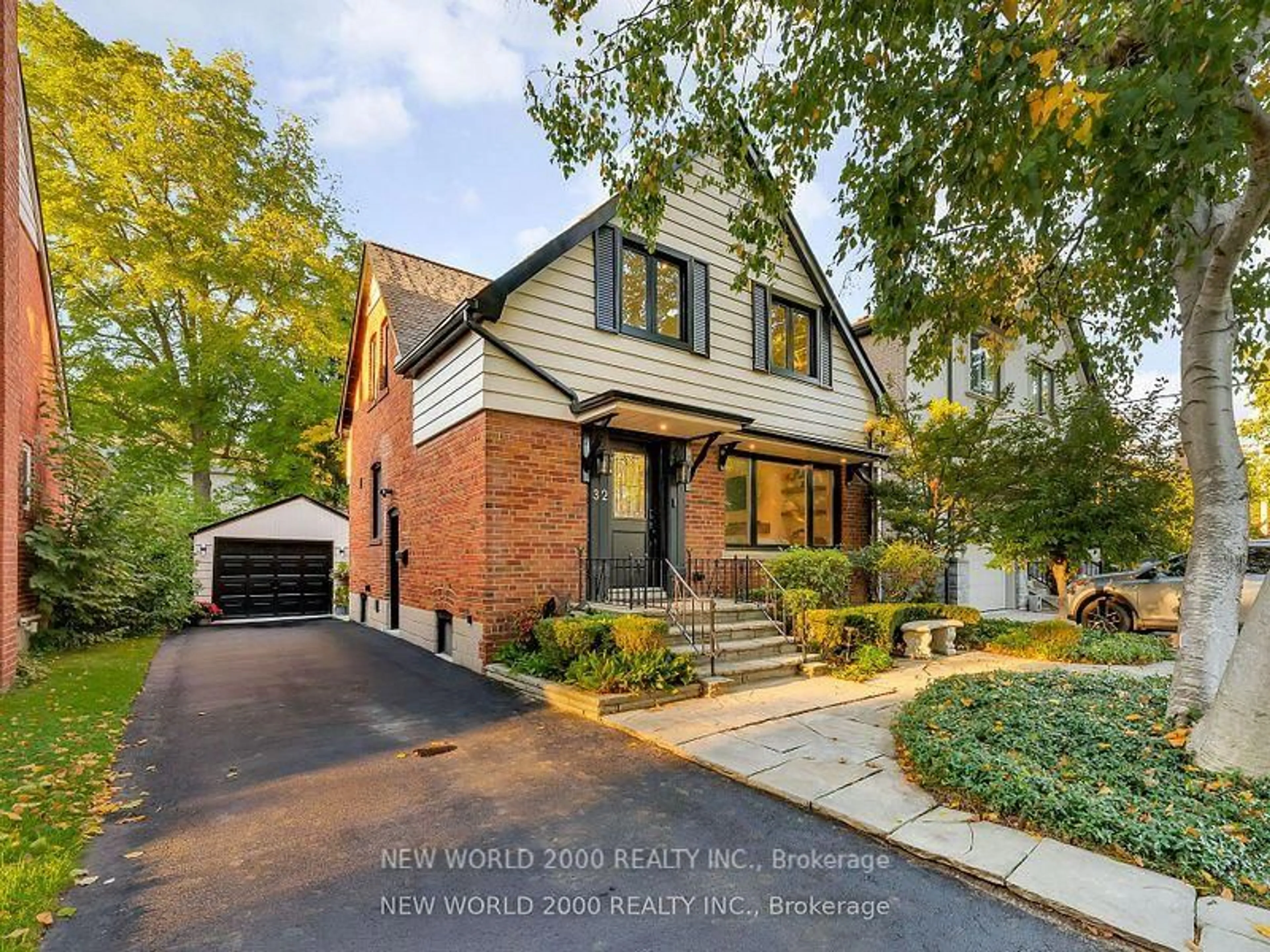 Home with brick exterior material, street for 32 Edwalter Ave, Toronto Ontario M8Y 1Z3
