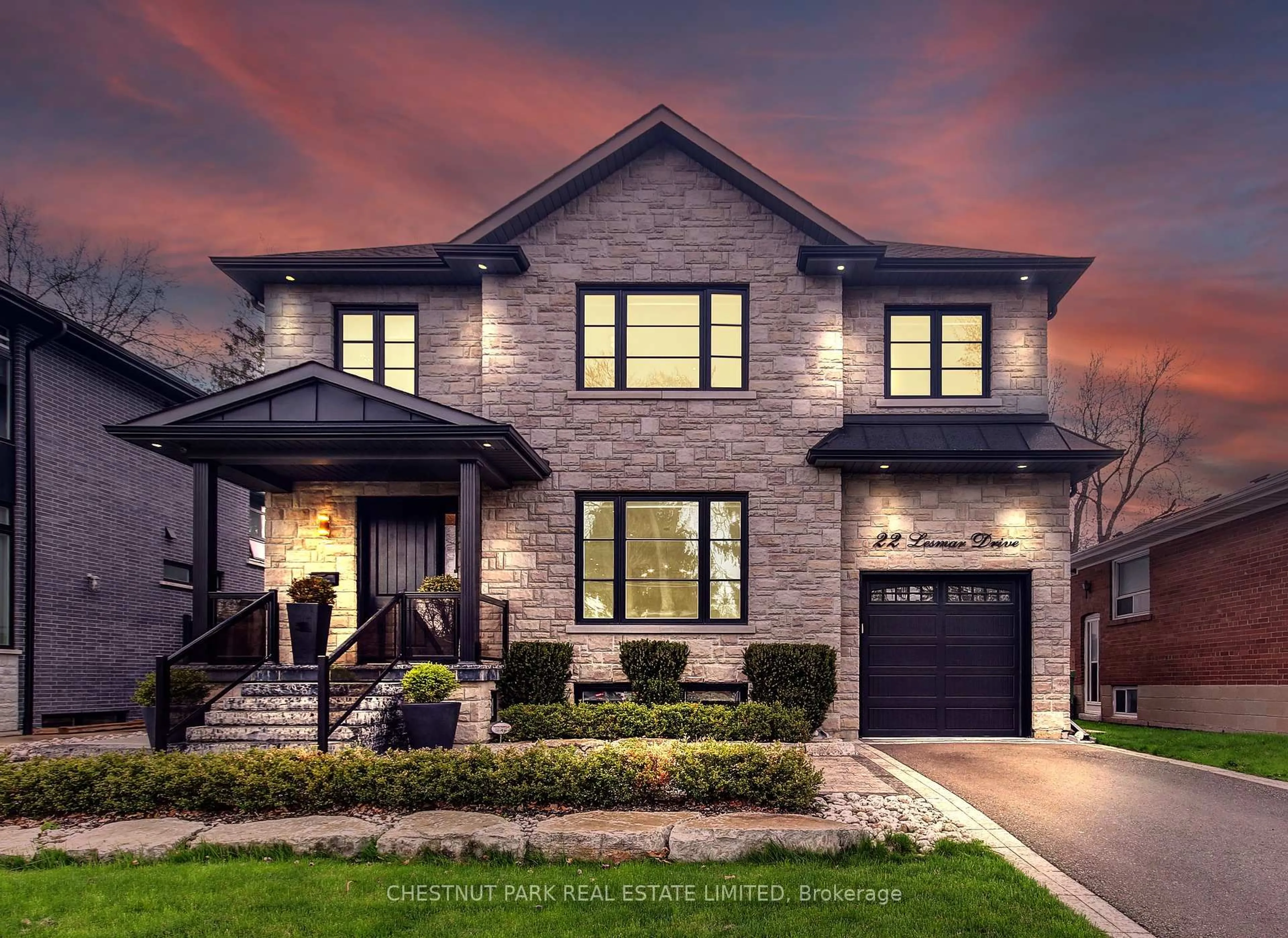 Home with brick exterior material, street for 22 Lesmar Dr, Toronto Ontario M9B 2V1