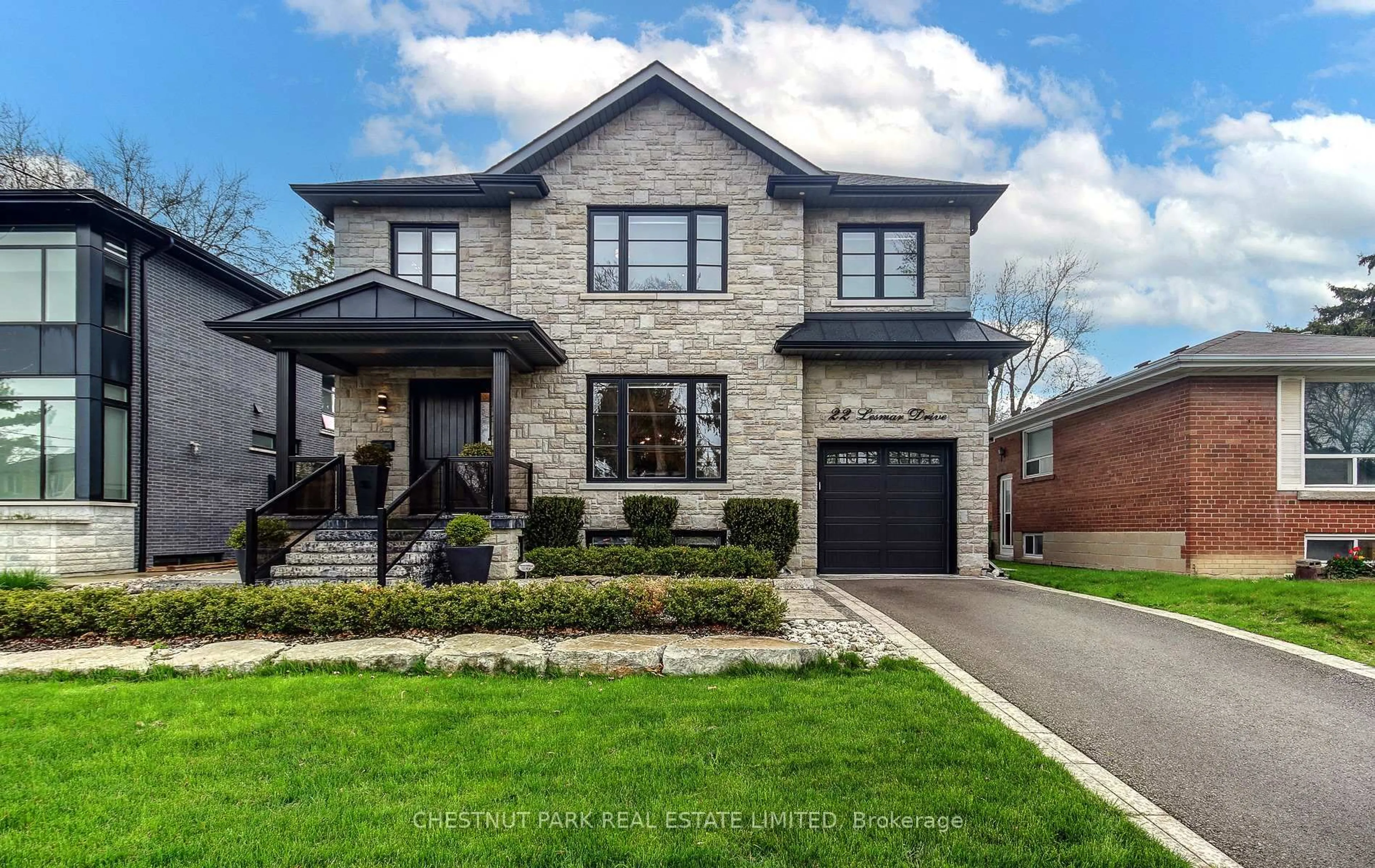 Home with brick exterior material, street for 22 Lesmar Dr, Toronto Ontario M9B 2V1