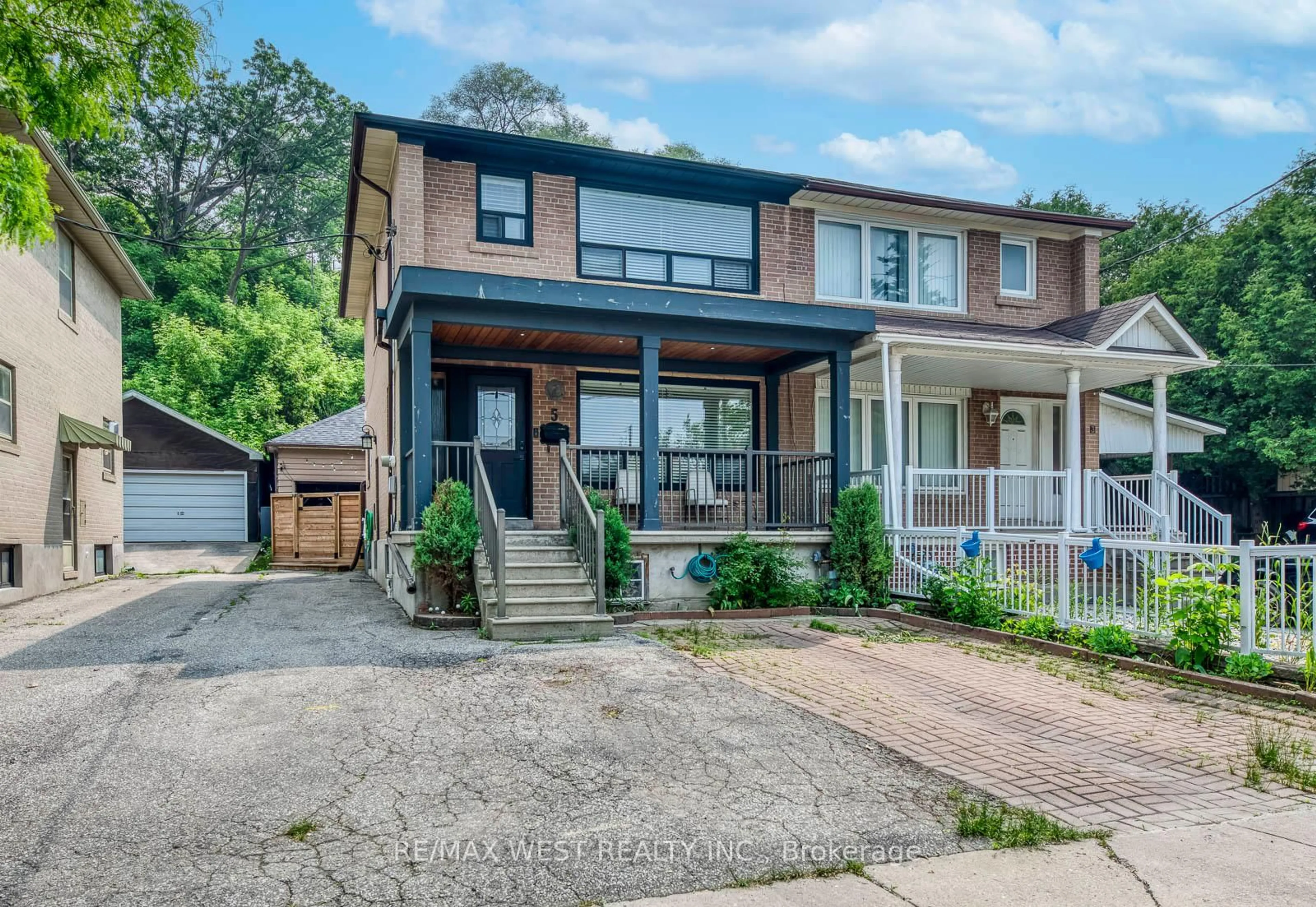 Home with brick exterior material, street for 5 Hilldale Rd, Toronto Ontario M6N 3Y1