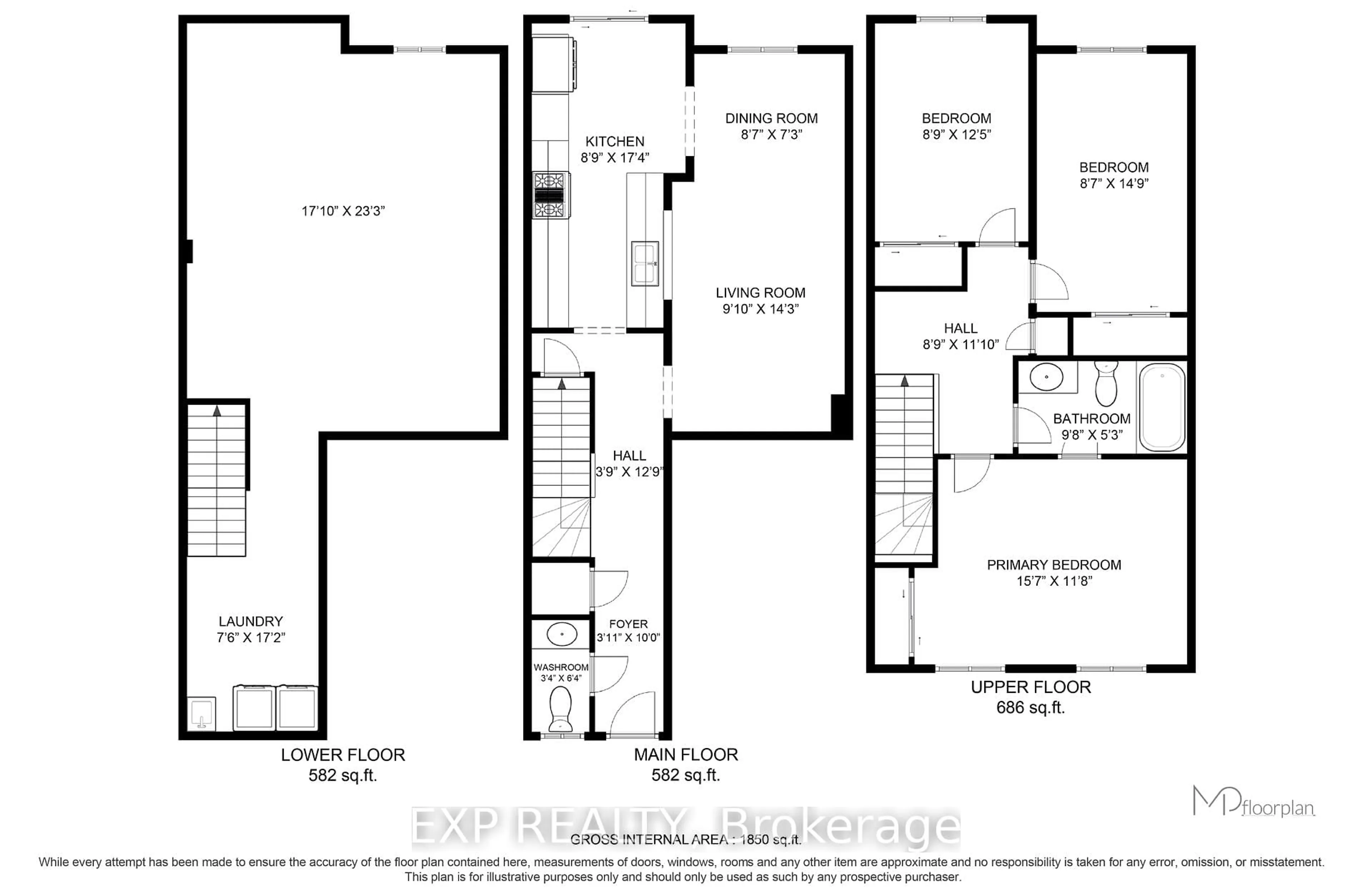 Floor plan for 550 Steddick Crt #49, Mississauga Ontario L5R 3S8