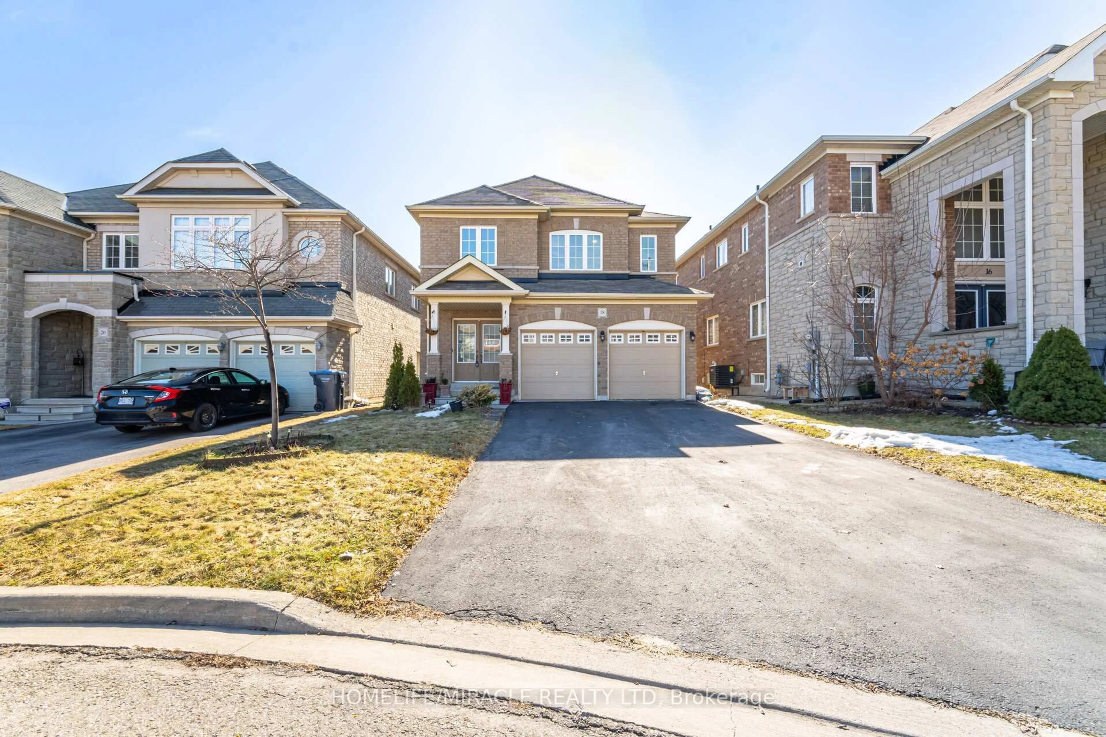 Home with brick exterior material, street for 18 Templeton Crt, Brampton Ontario L6P 3B2