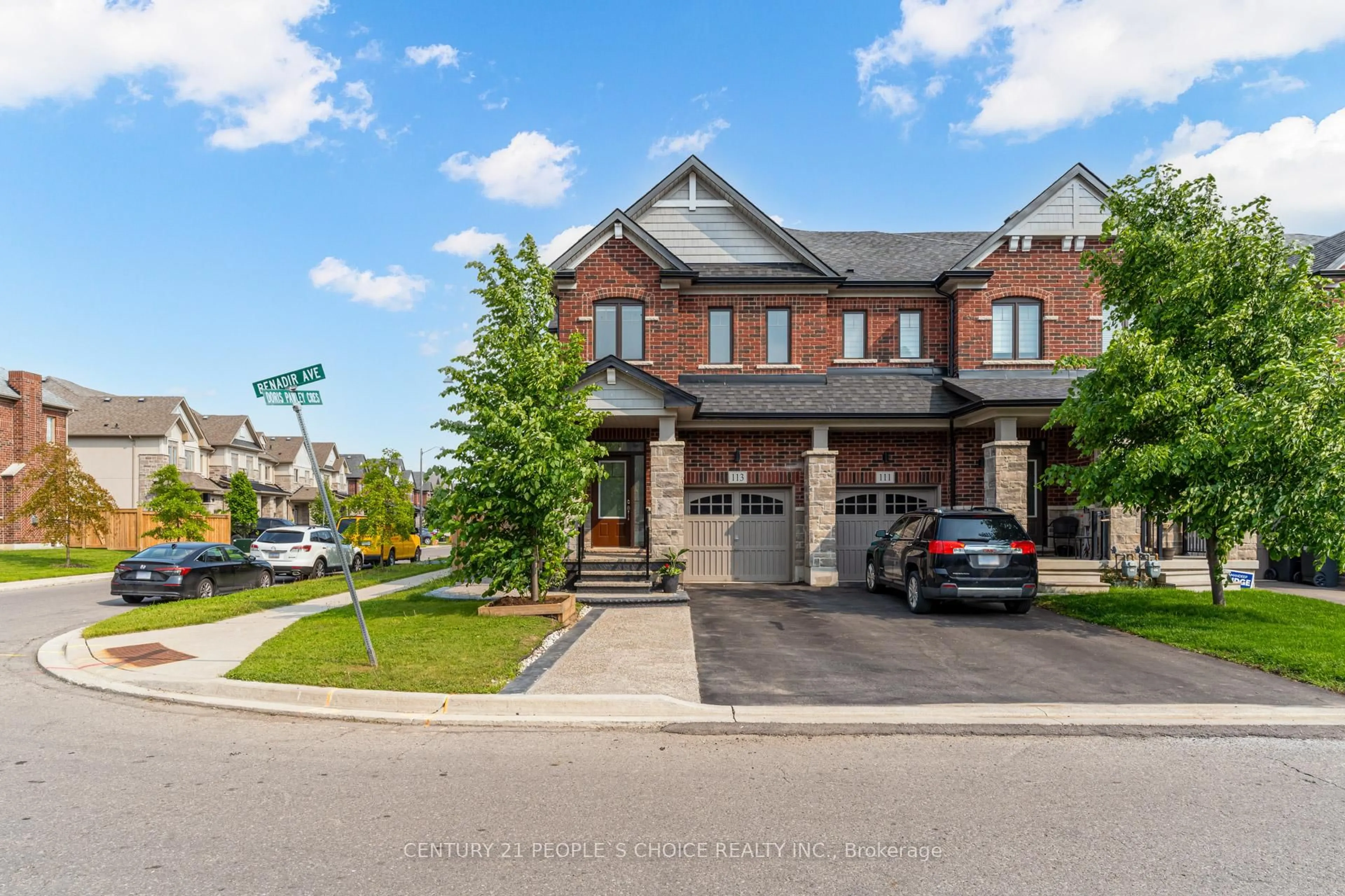 A pic from outside/outdoor area/front of a property/back of a property/a pic from drone, street for 113 Benadir Ave, Caledon Ontario L7C 4E7