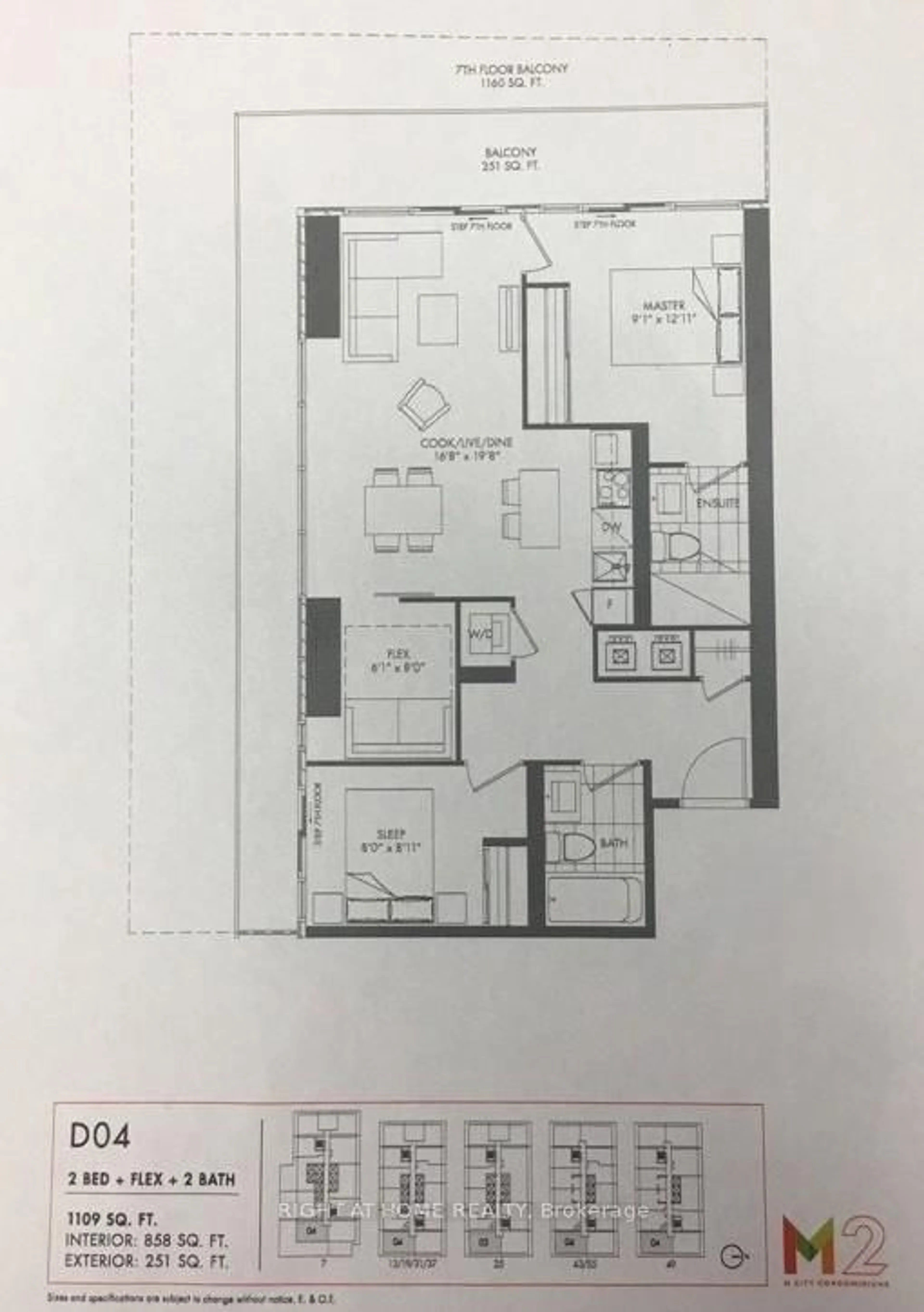 Floor plan for 3883 Quartz Rd #704, Mississauga Ontario L5B 0M4