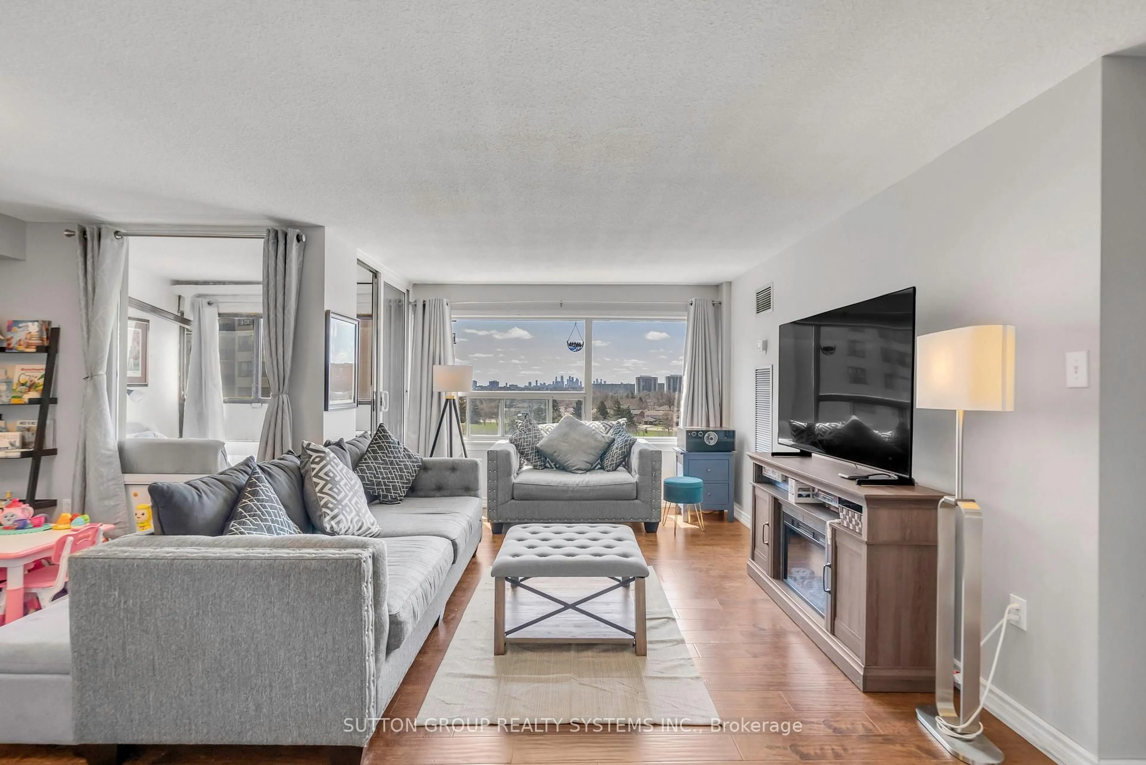 Living room with furniture, unknown for 475 The West Mall #920, Toronto Ontario M9C 4Z3