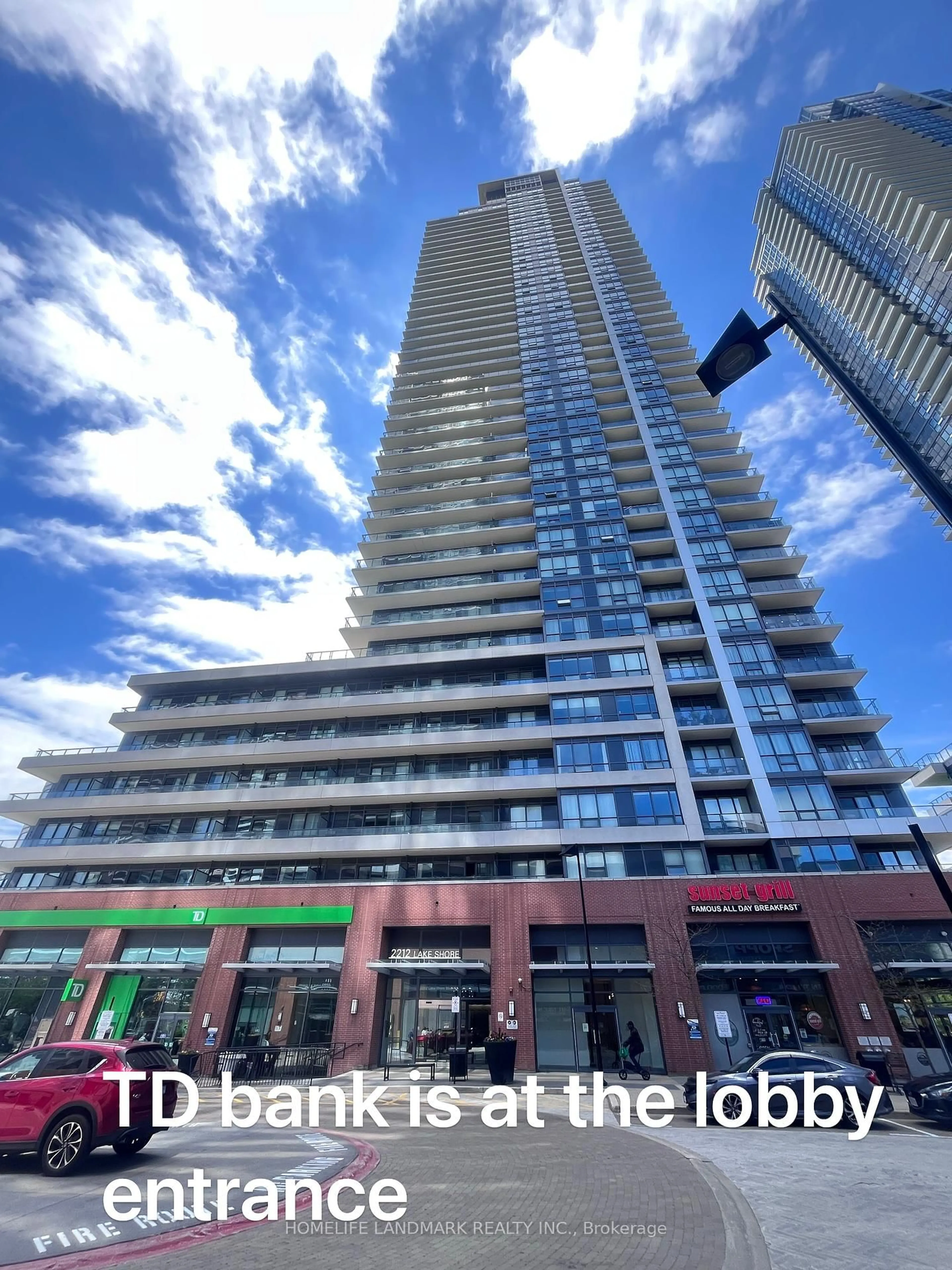 A pic from outside/outdoor area/front of a property/back of a property/a pic from drone, building for 2212 Lake Shore Blvd #906, Toronto Ontario M8V 0C2