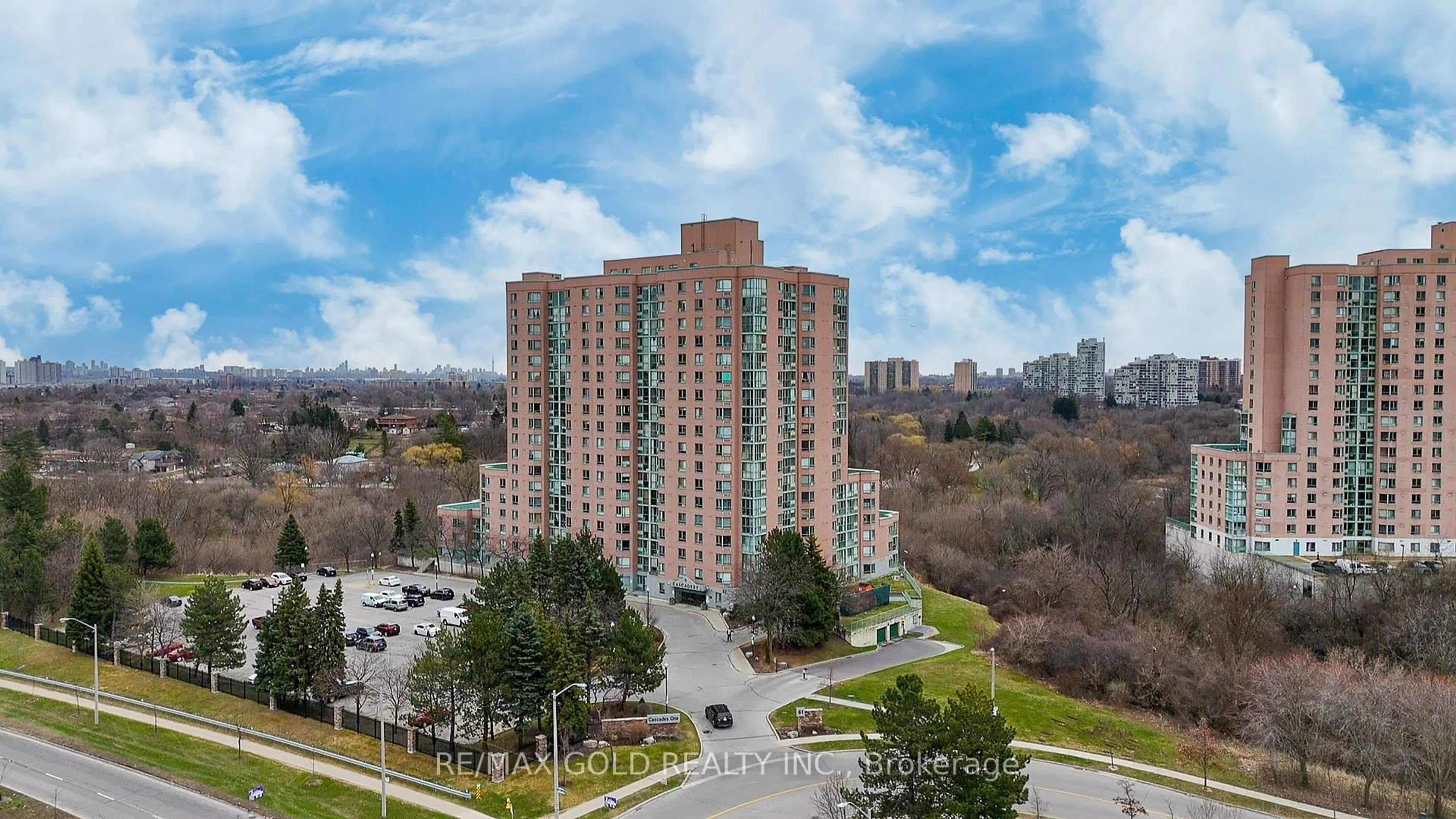 A pic from outside/outdoor area/front of a property/back of a property/a pic from drone, city buildings view from balcony for 61 Markbrook Lane #413, Toronto Ontario M9V 5E7