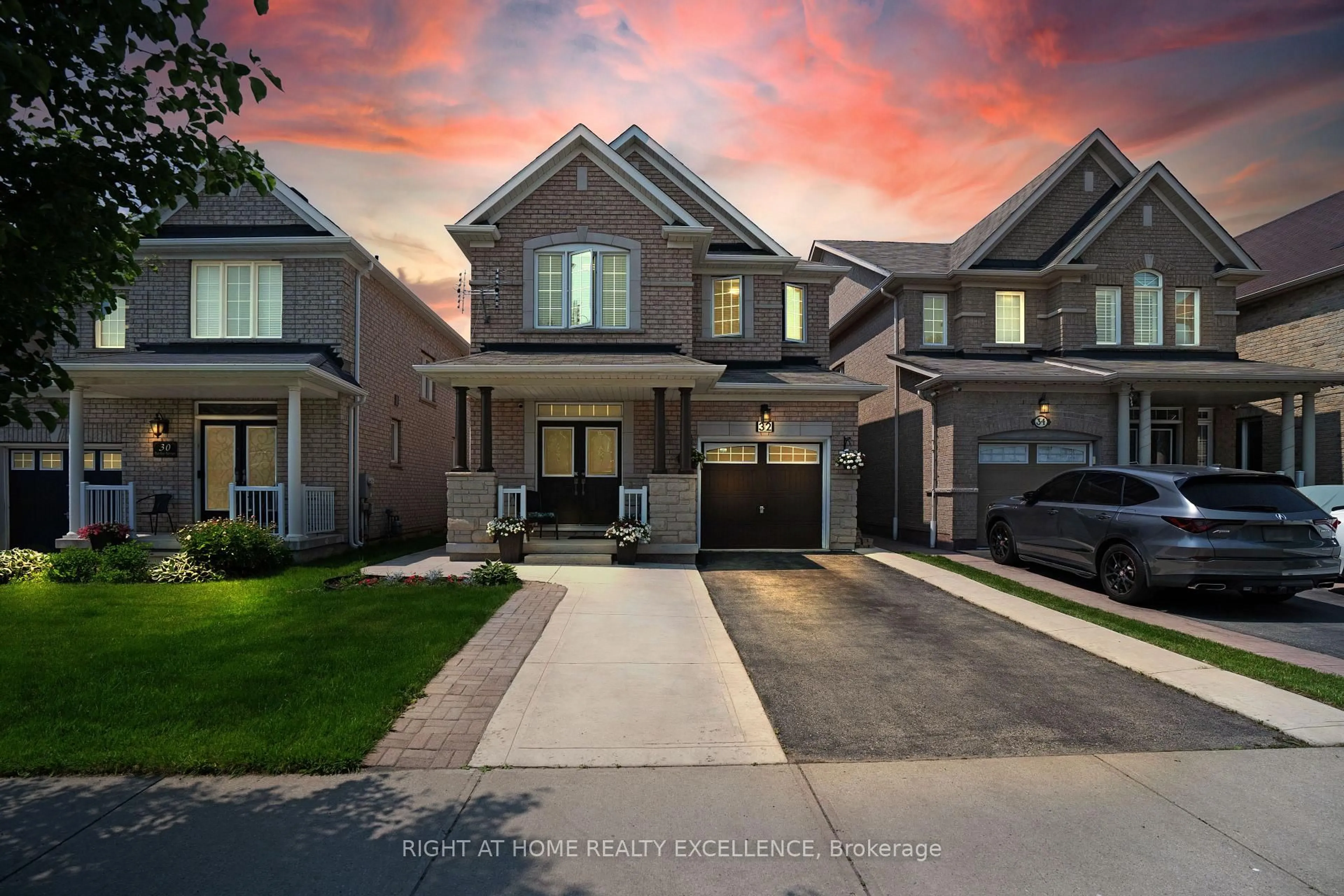 Home with brick exterior material, street for 32 Matthew Harrison St, Brampton Ontario L6P 3H1
