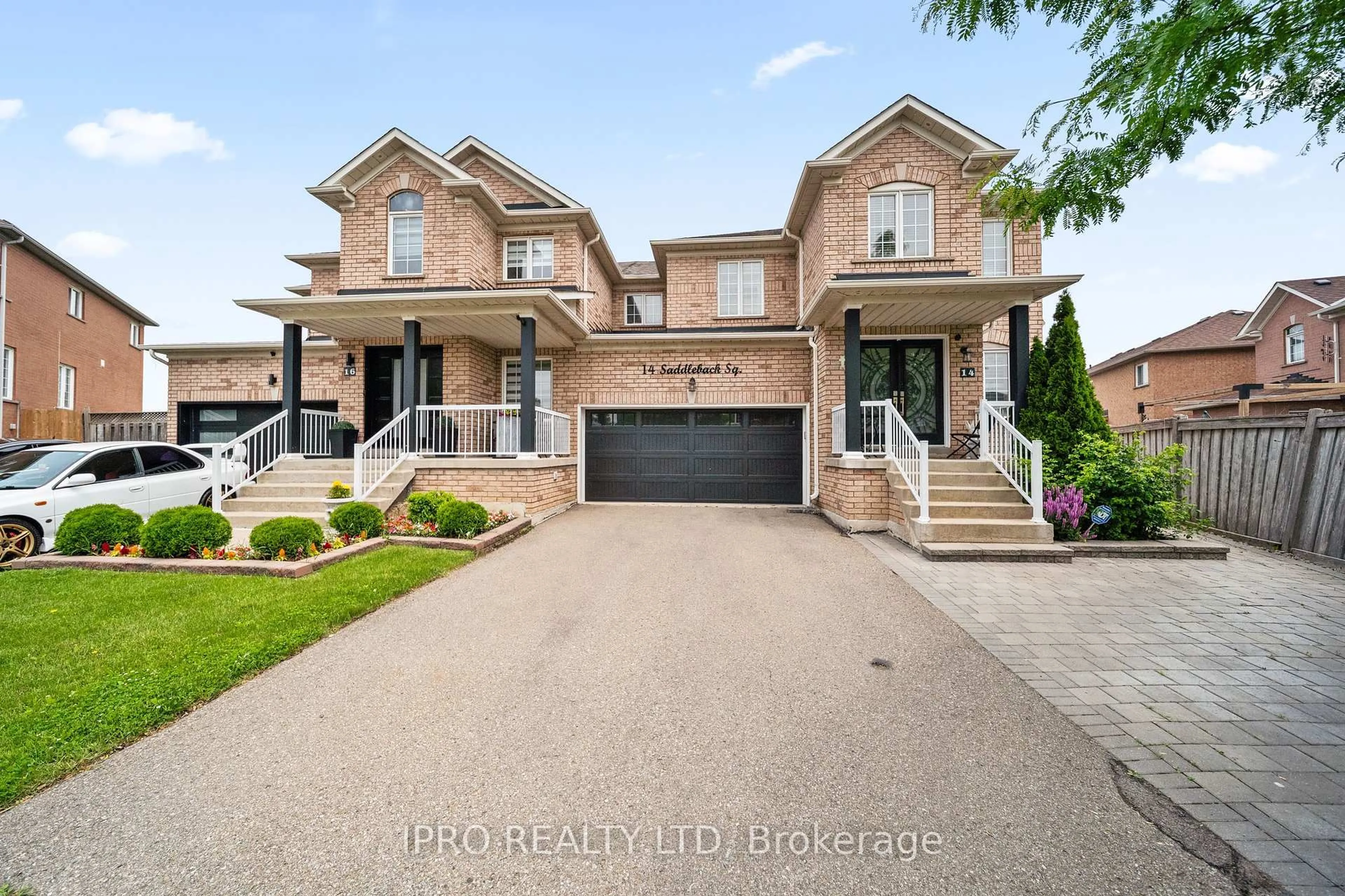 Home with brick exterior material, street for 14 Saddleback Sq, Brampton Ontario L6X 5C5
