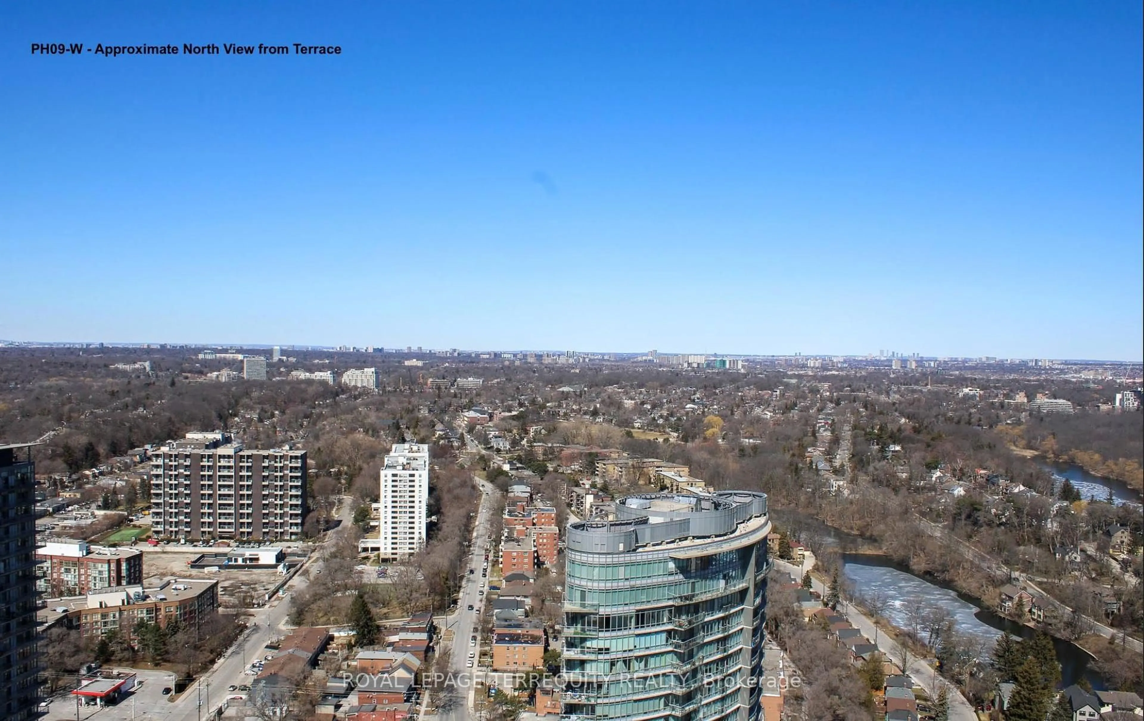 A pic from outside/outdoor area/front of a property/back of a property/a pic from drone, city buildings view from balcony for 1928 Lake Shore Blvd #PH09w, Toronto Ontario M6S 0B1