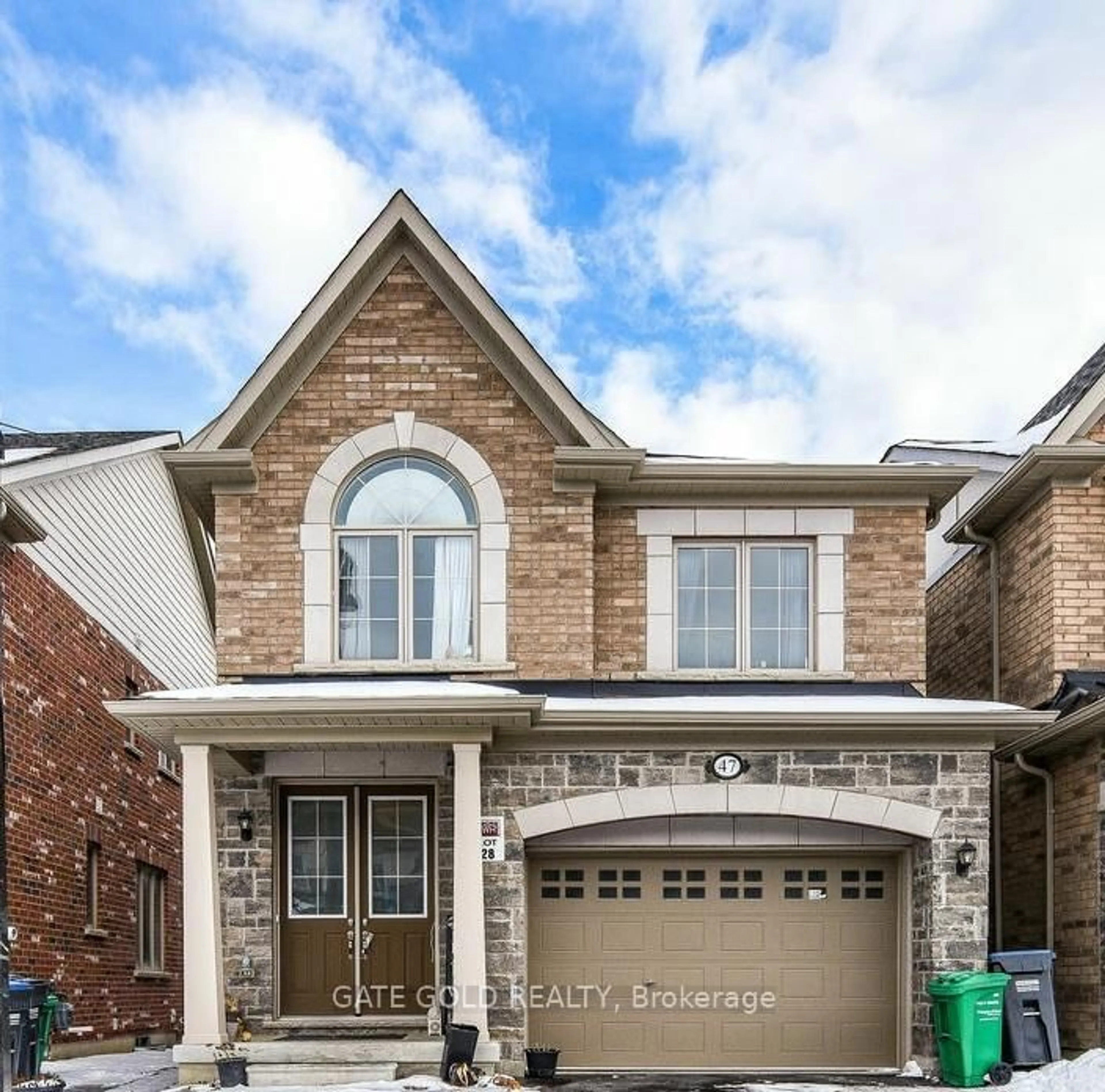Home with brick exterior material, street for 47 Donald Stewart Rd, Brampton Ontario L7A 5J8