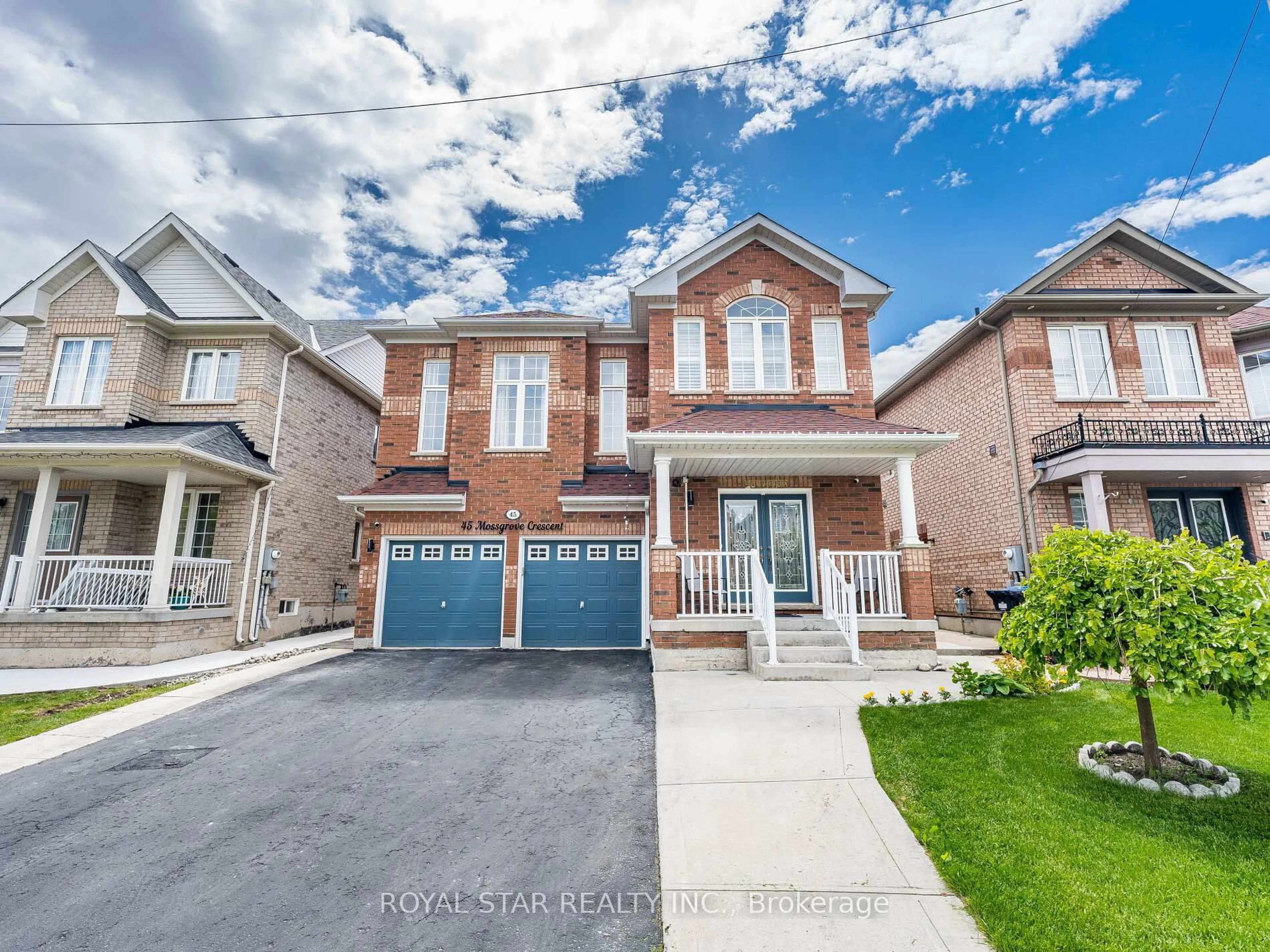 Home with brick exterior material, street for 45 Mossgrove Cres, Brampton Ontario L7A 1M3