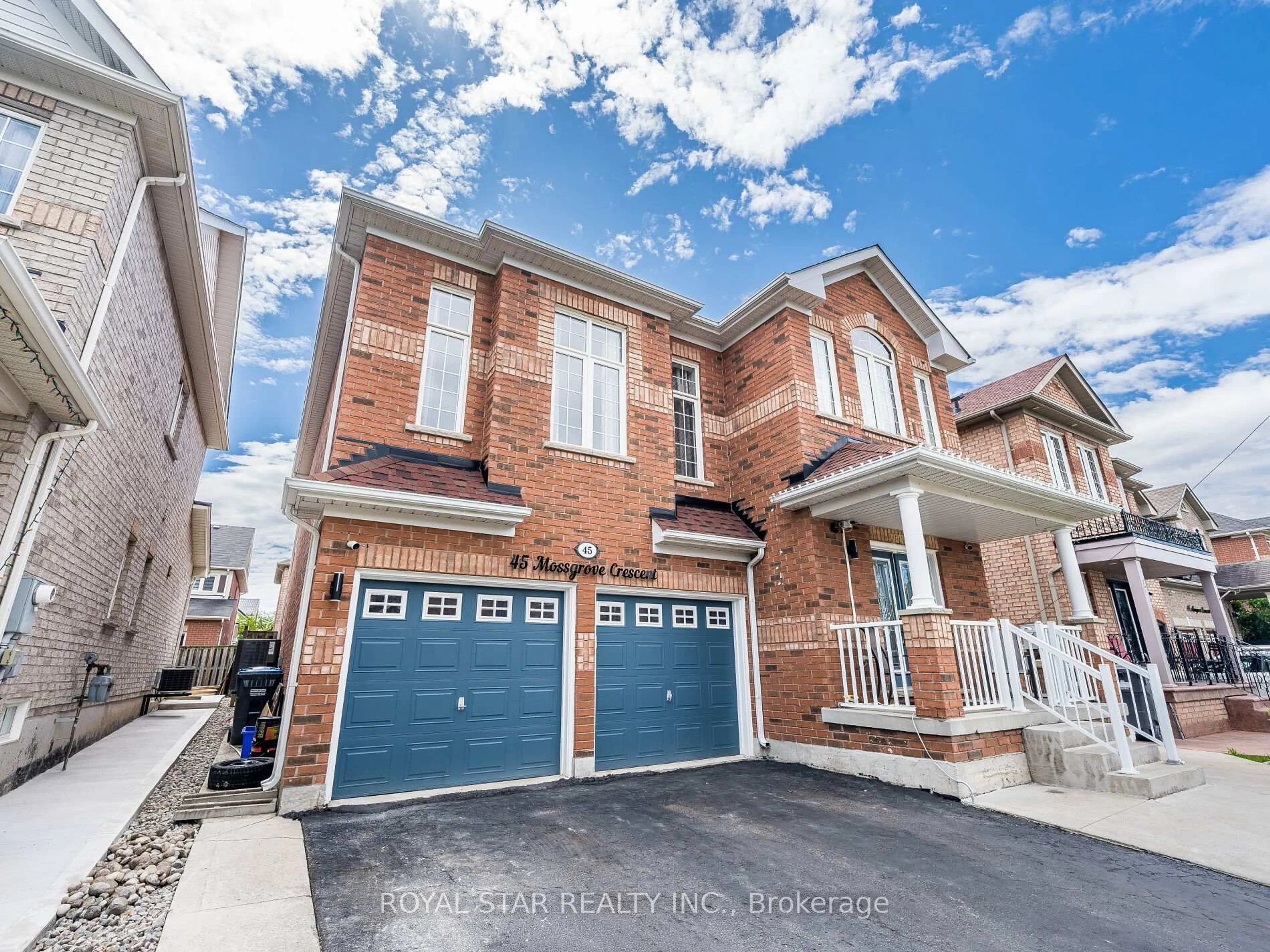 Home with brick exterior material, street for 45 Mossgrove Cres, Brampton Ontario L7A 1M3
