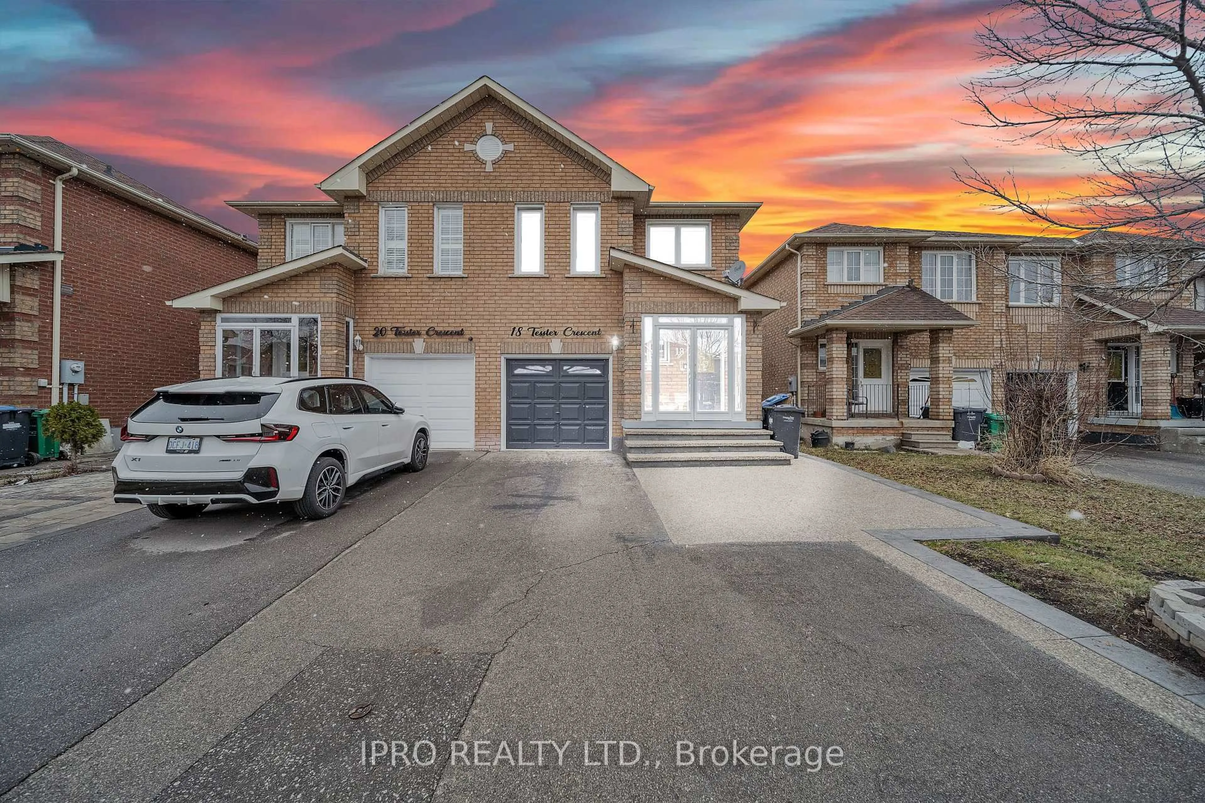 A pic from outside/outdoor area/front of a property/back of a property/a pic from drone, street for 18 Tessler Cres, Brampton Ontario L6X 4P8