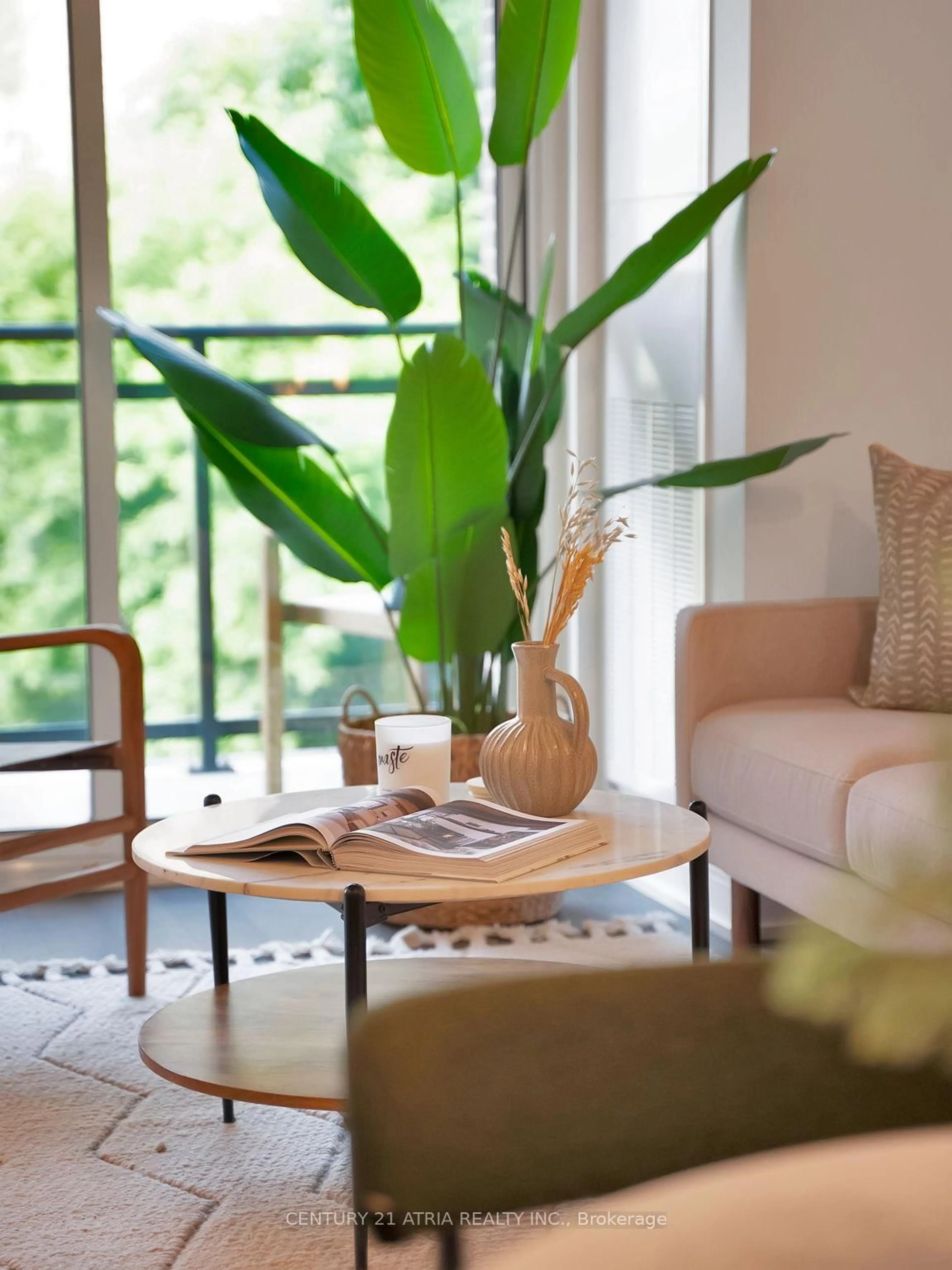 Living room with furniture, unknown for 25 Neighbourhood Lane #405, Toronto Ontario M9Y 0C4
