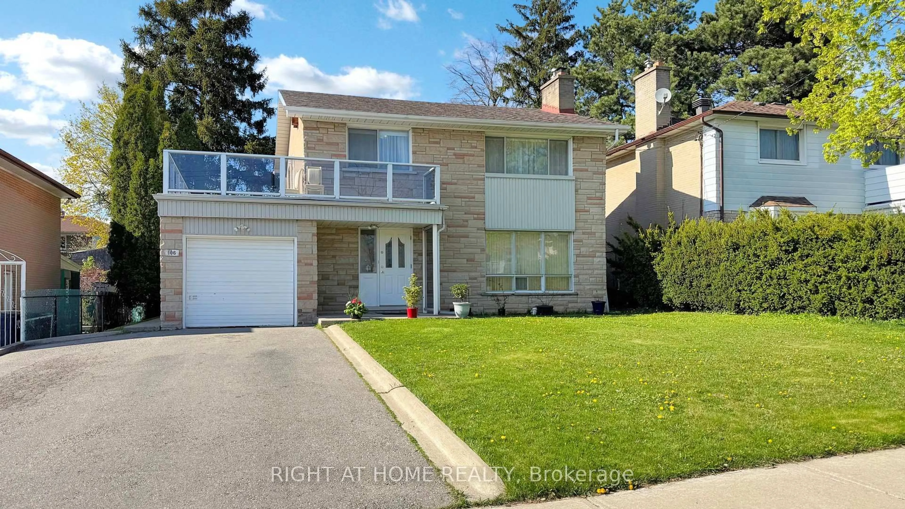 Home with vinyl exterior material, street for 106 Grandravine Dr, Toronto Ontario M3J 1B4