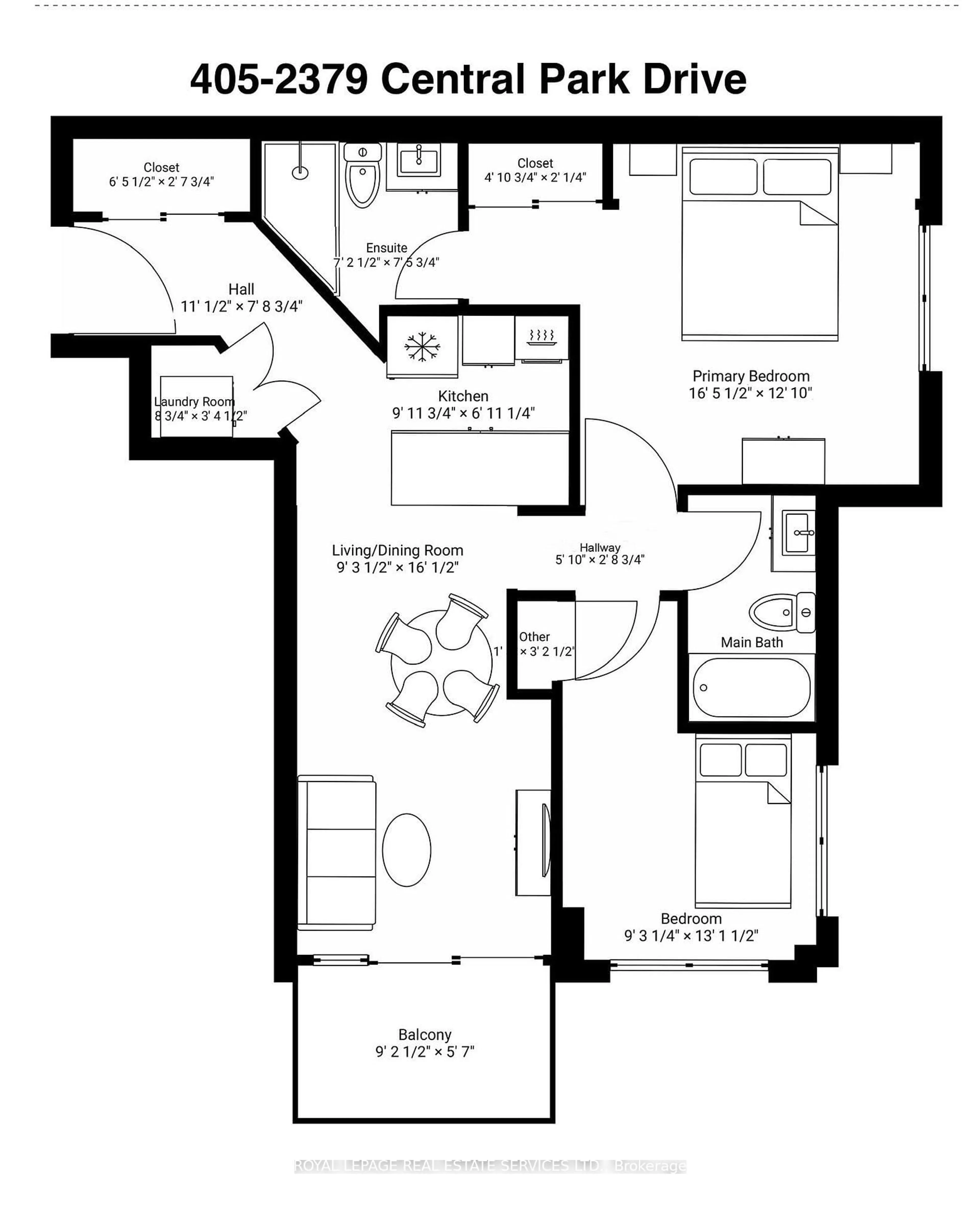Floor plan for 2379 Central Park Dr #405, Oakville Ontario L6H 0E3