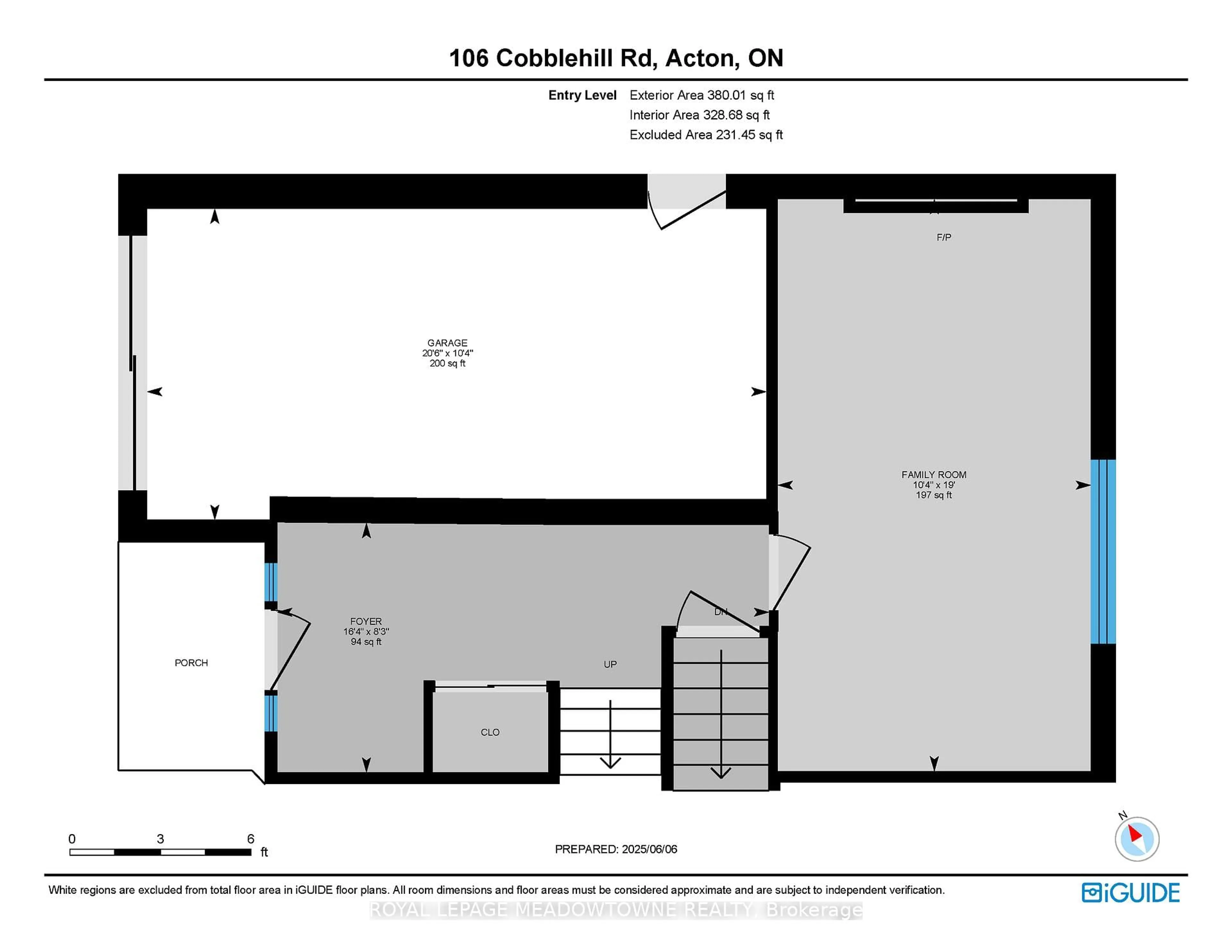 Floor plan for 106 Cobblehill Rd, Halton Hills Ontario L7J 2N6