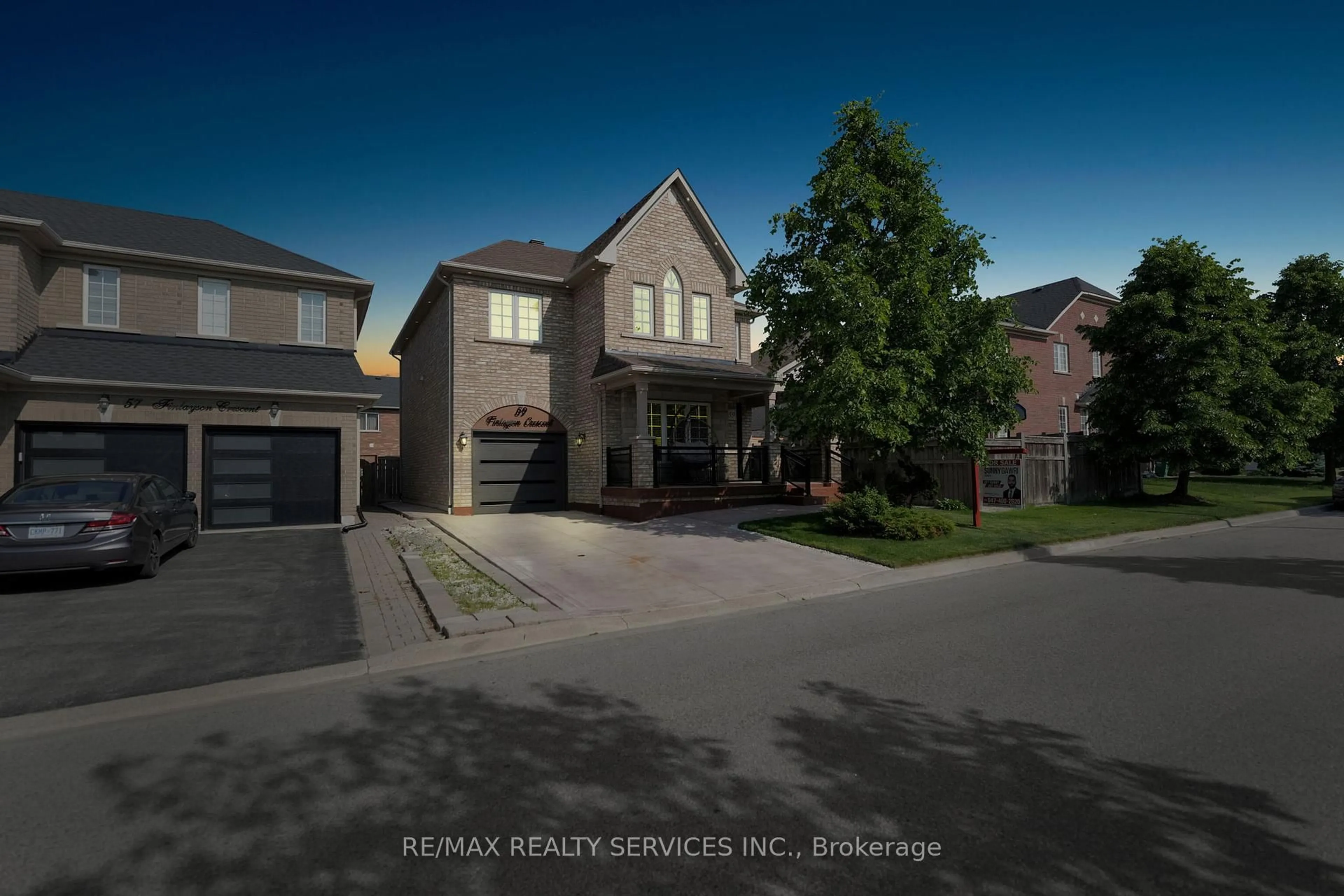 Home with brick exterior material, street for 59 Finlayson Cres, Brampton Ontario L6R 0L6