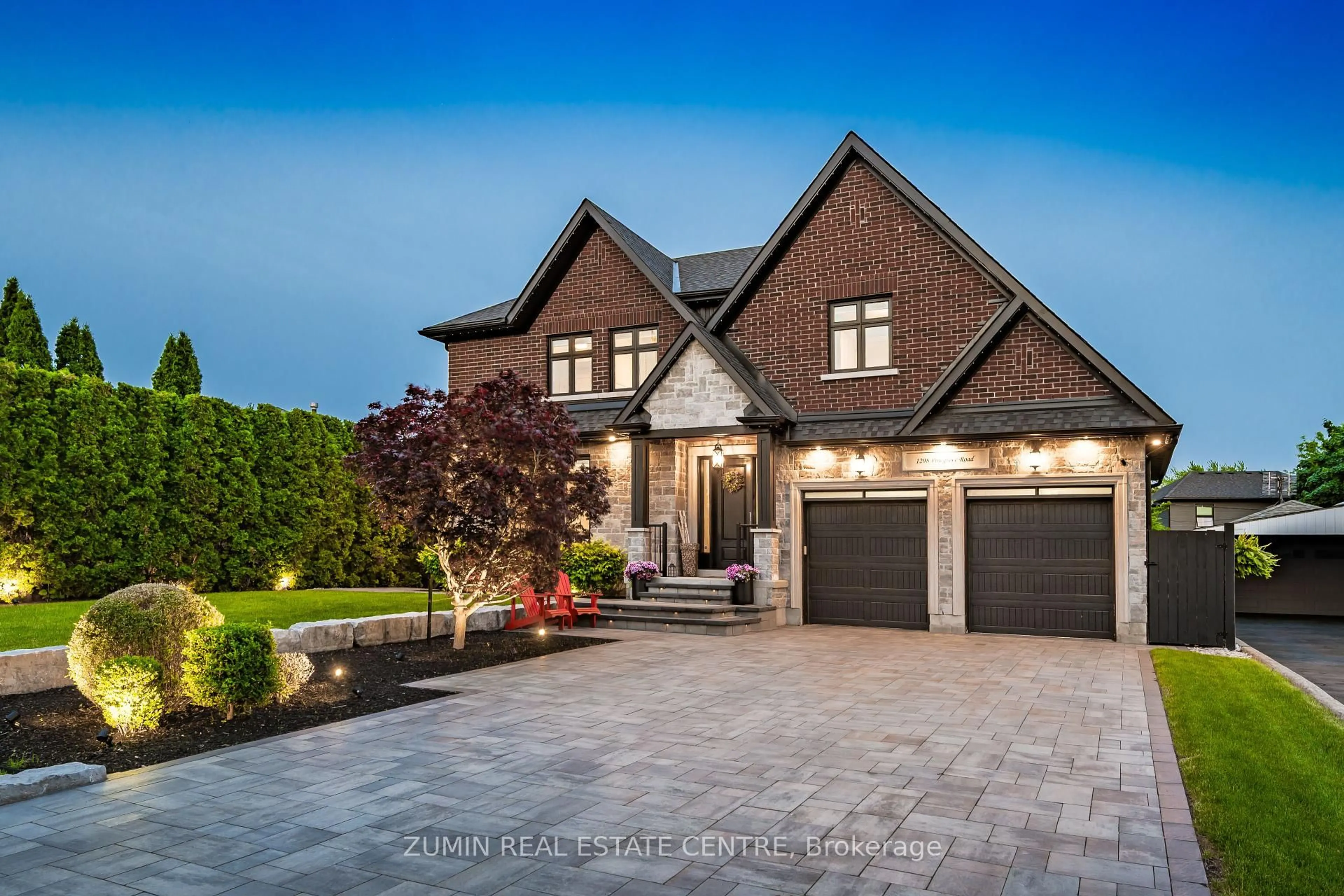 Home with brick exterior material, street for 1298 Pinegrove Rd, Oakville Ontario L6L 2X3