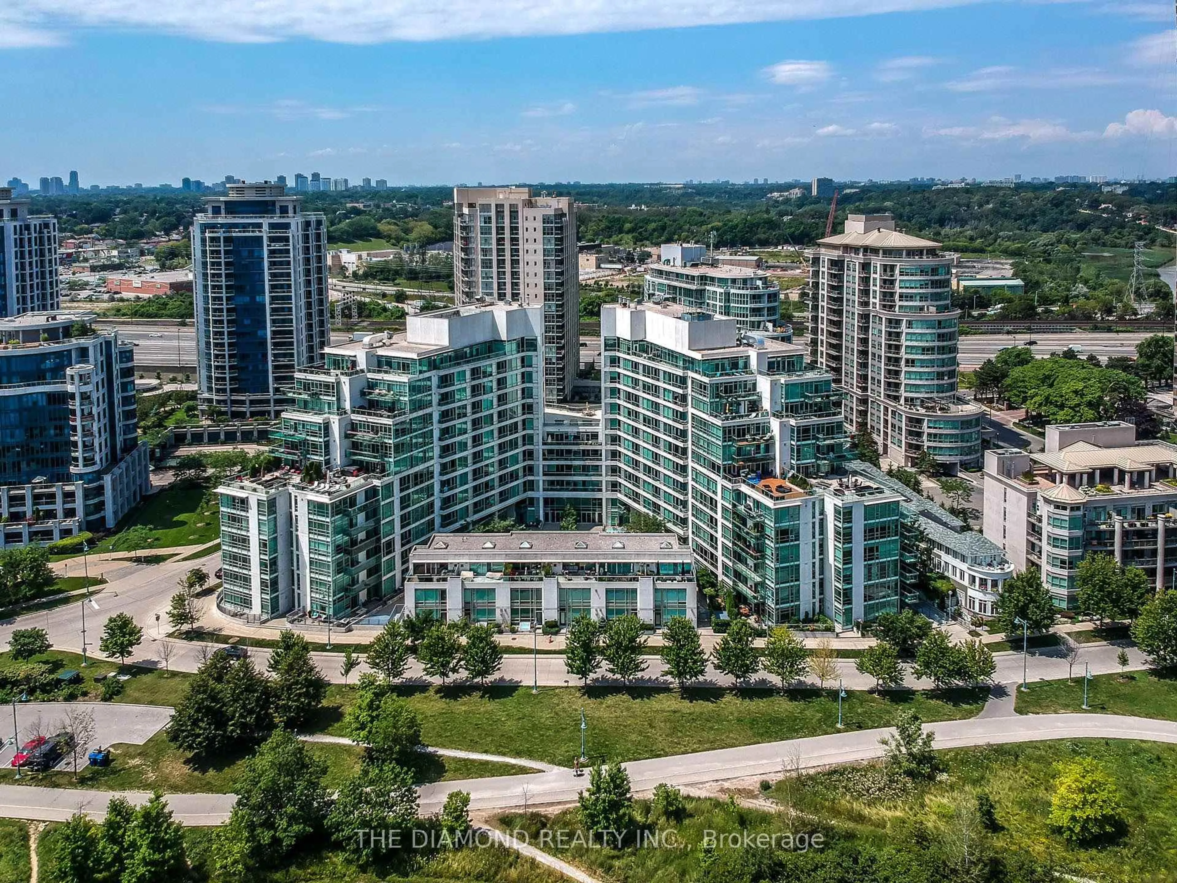 A pic from outside/outdoor area/front of a property/back of a property/a pic from drone, city buildings view from balcony for 5 Marine Parade Dr #327, Toronto Ontario M8V 4B4