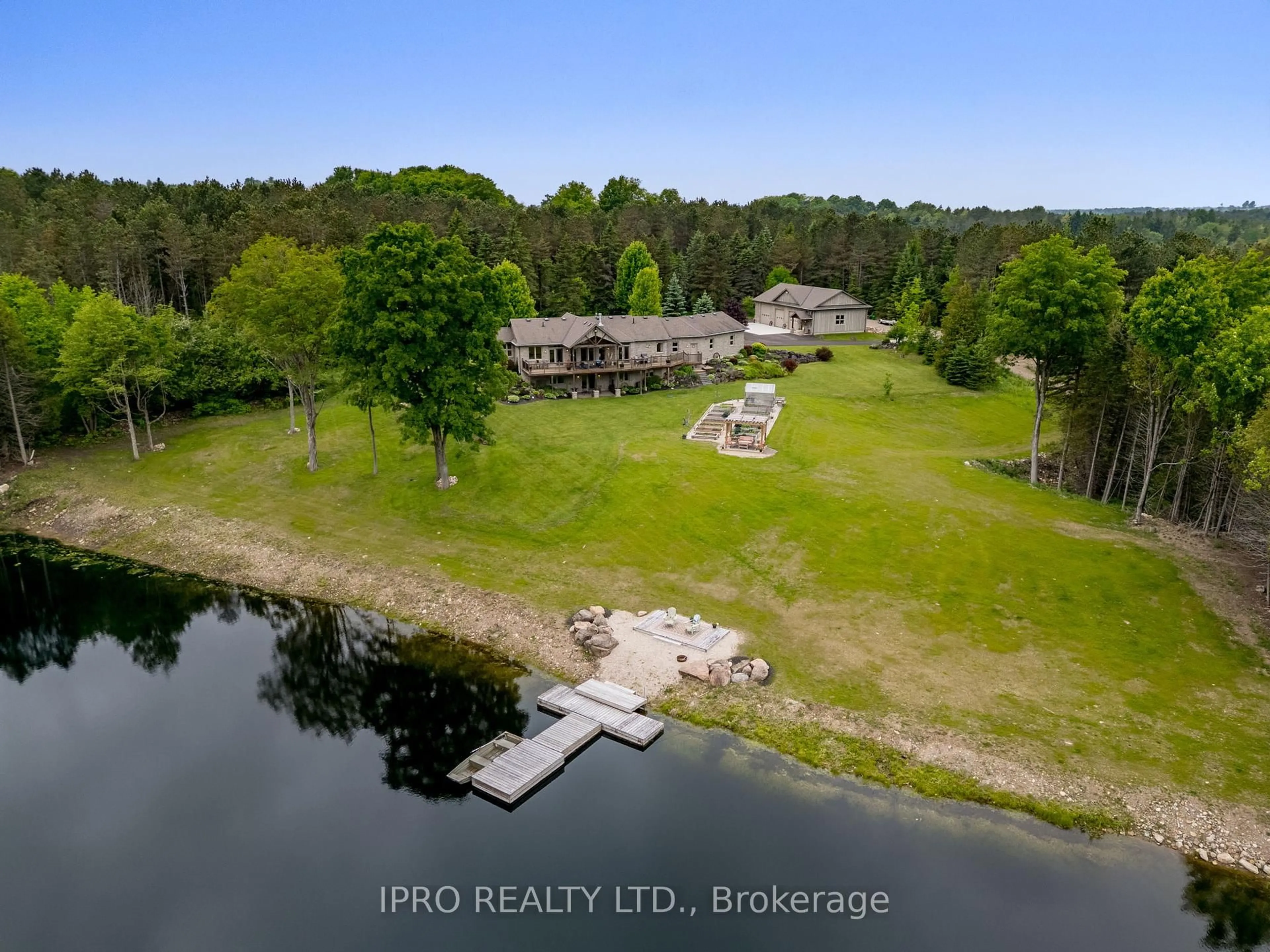 A pic from outside/outdoor area/front of a property/back of a property/a pic from drone, water/lake/river/ocean view for 20341 St Andrews Rd, Caledon Ontario L7K 2E6