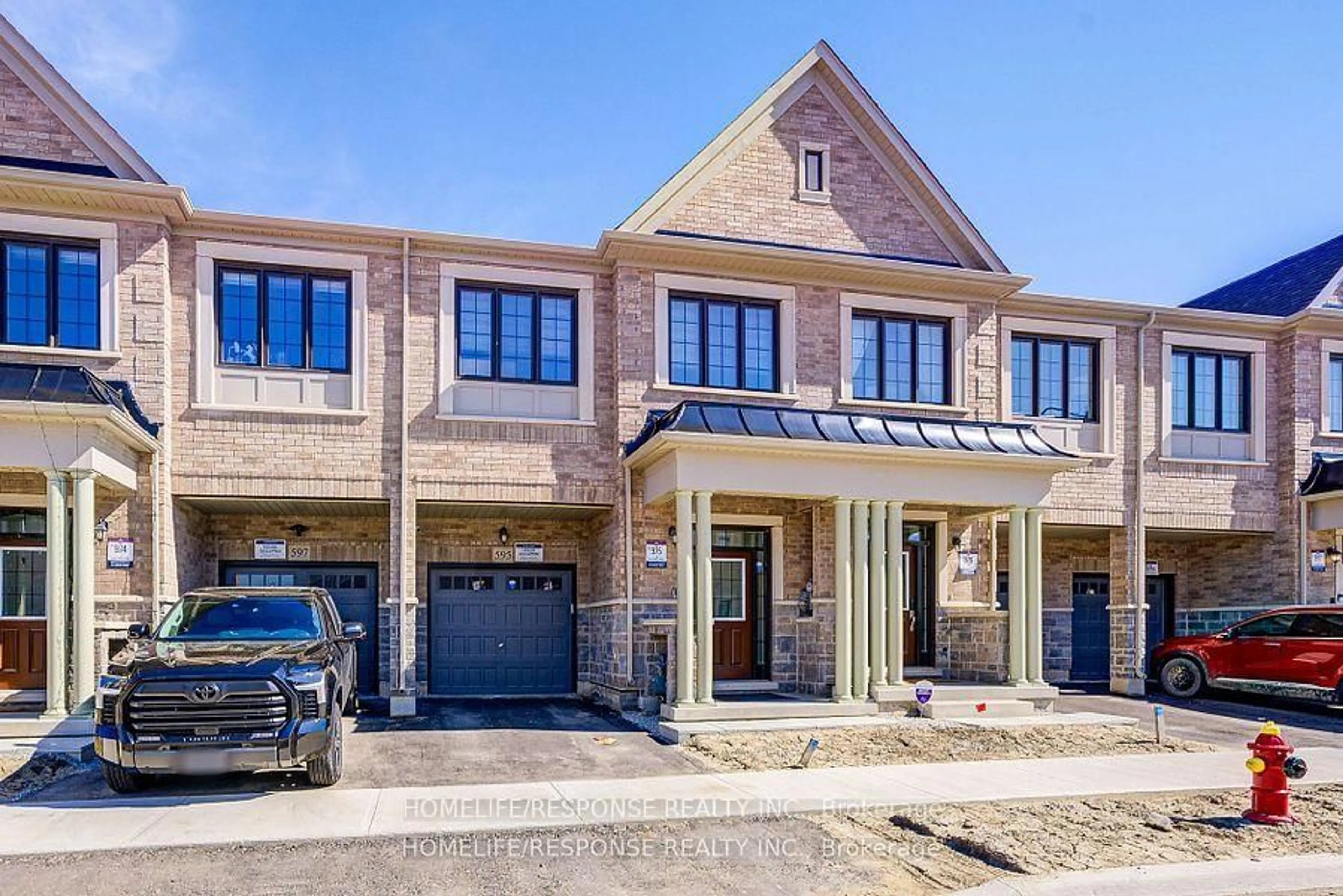 Home with brick exterior material, street for 595 CELANDINE Terr, Milton Ontario L9E 1Z7