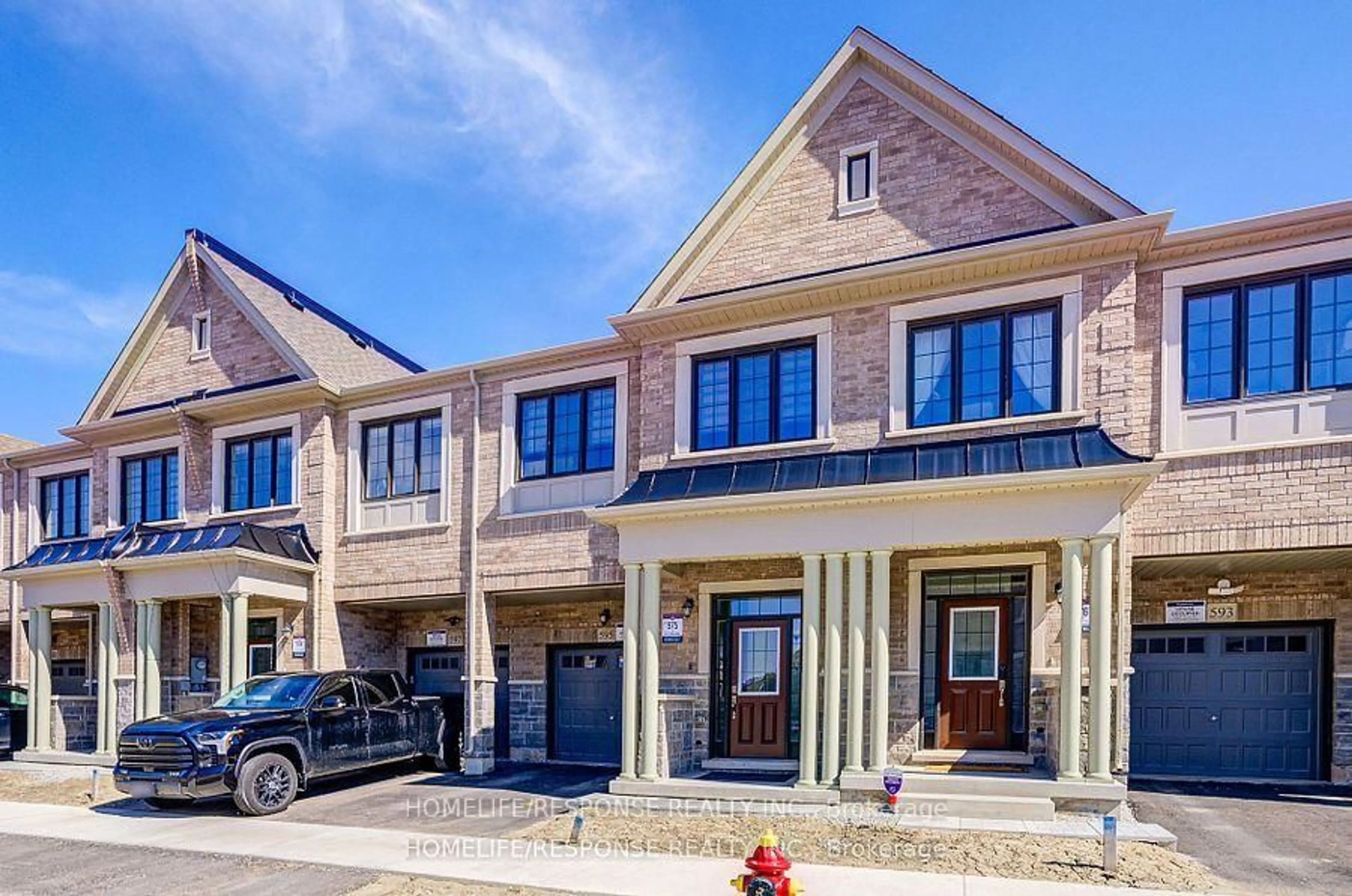 Home with brick exterior material, street for 595 CELANDINE Terr, Milton Ontario L9E 1Z7