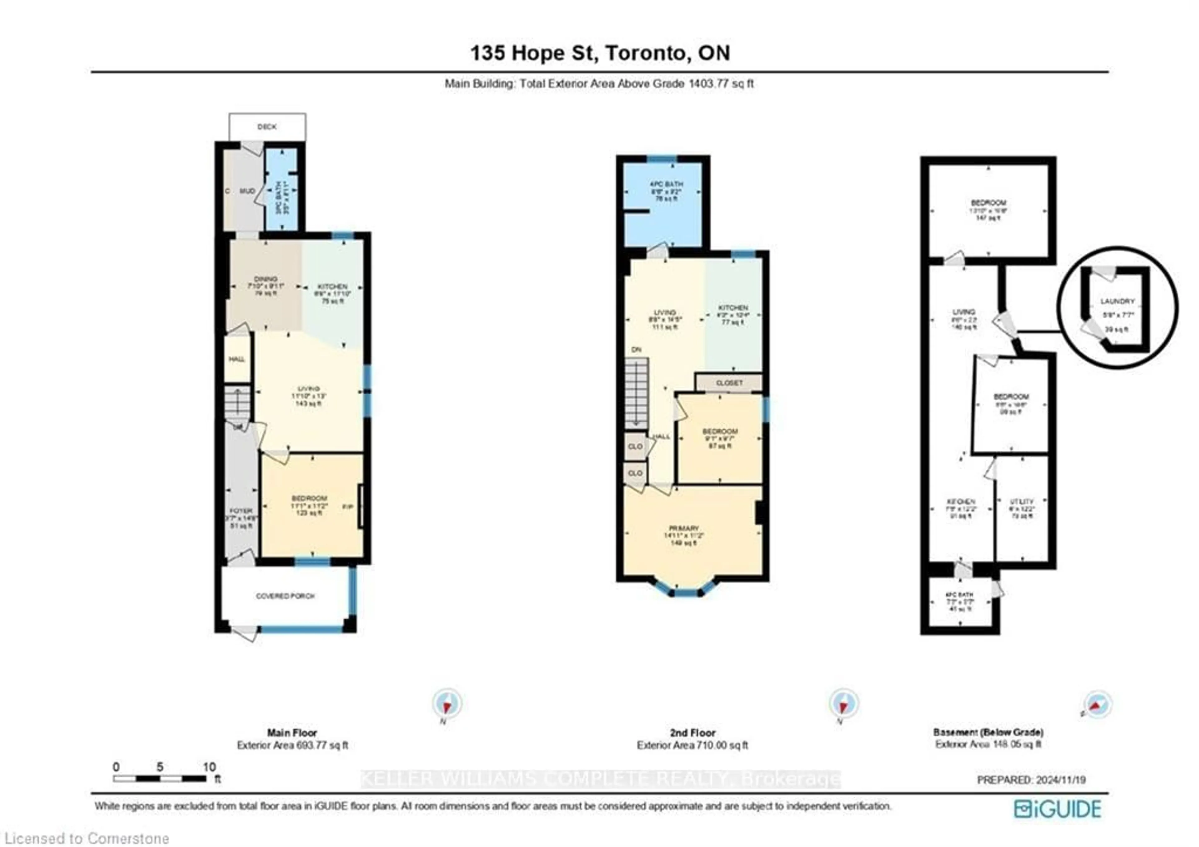 Floor plan for 135 Hope St, Toronto Ontario M6E 1K2